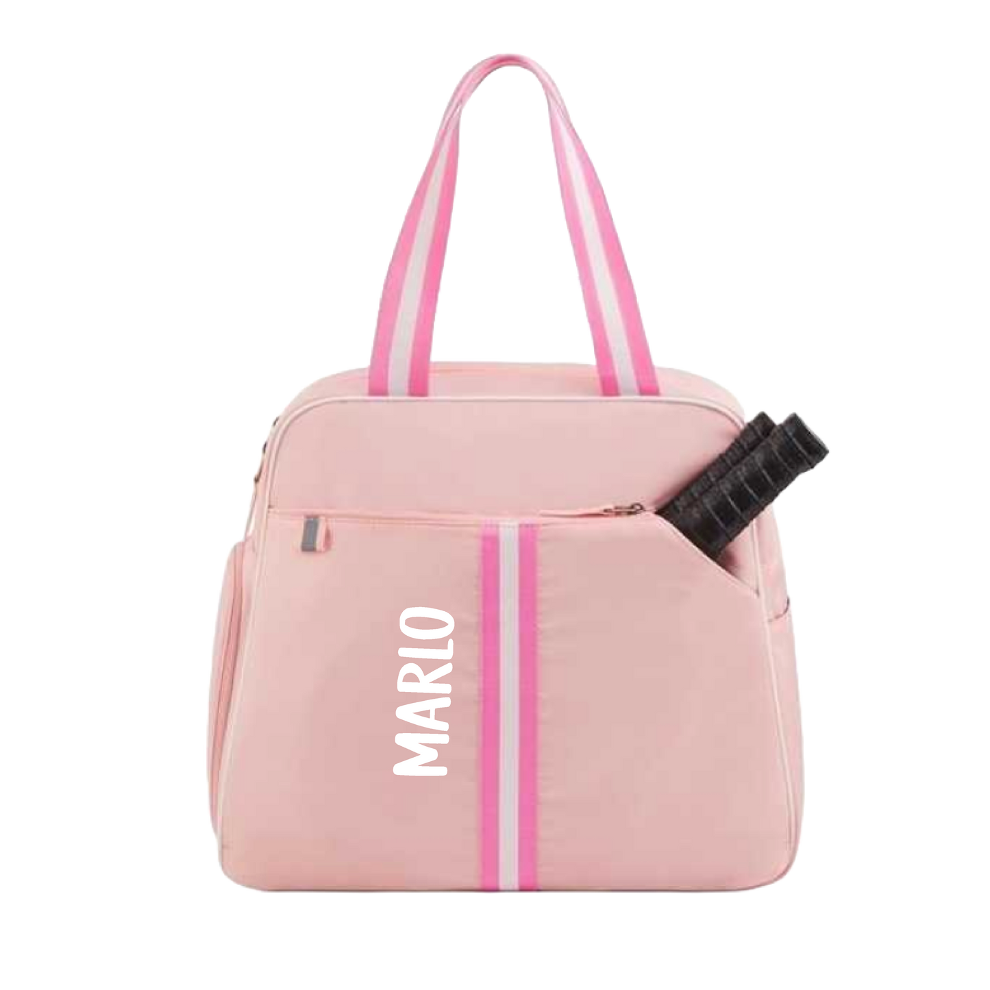 "Timeless" Pink Pickleball Bag (Free Customization) | Pickleball Sports Bag | Medium Size Court Bag