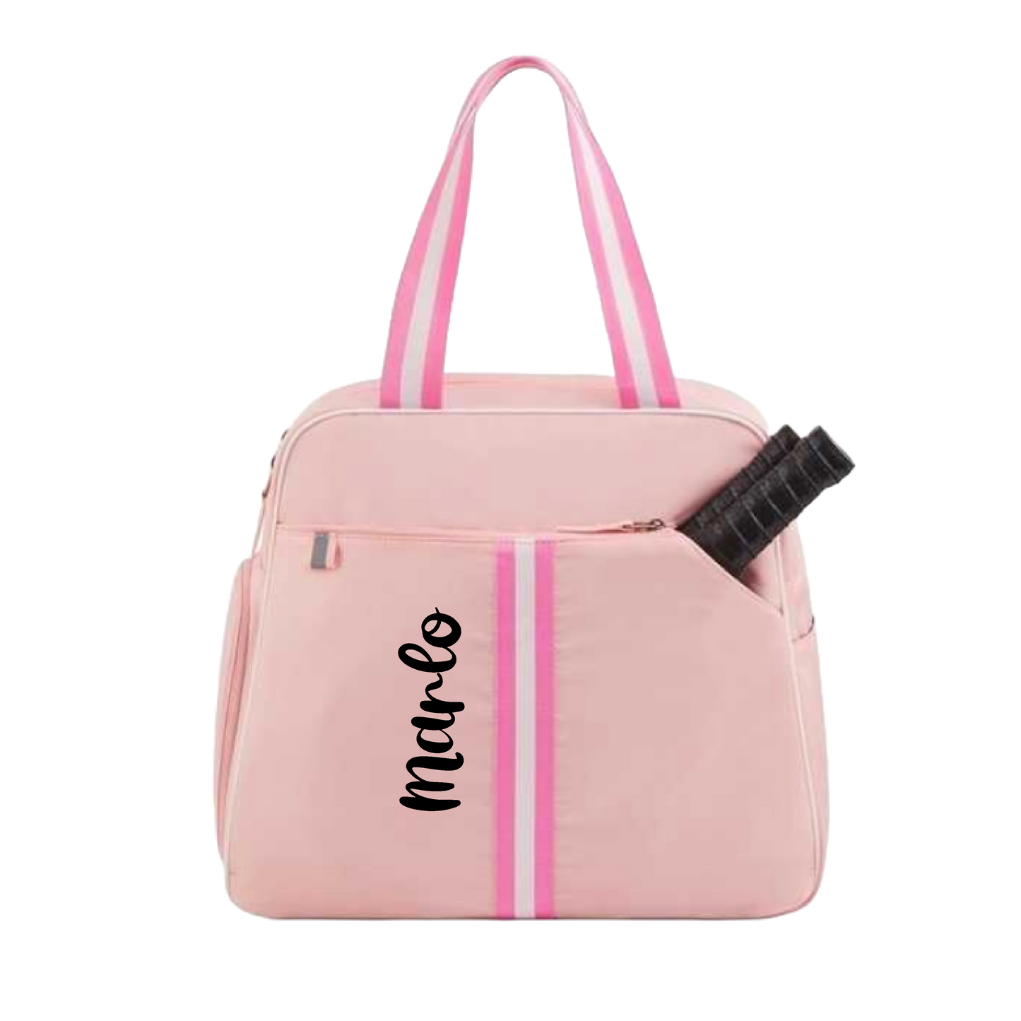 "Timeless" Pink Pickleball Bag (Free Customization) | Pickleball Sports Bag | Medium Size Court Bag