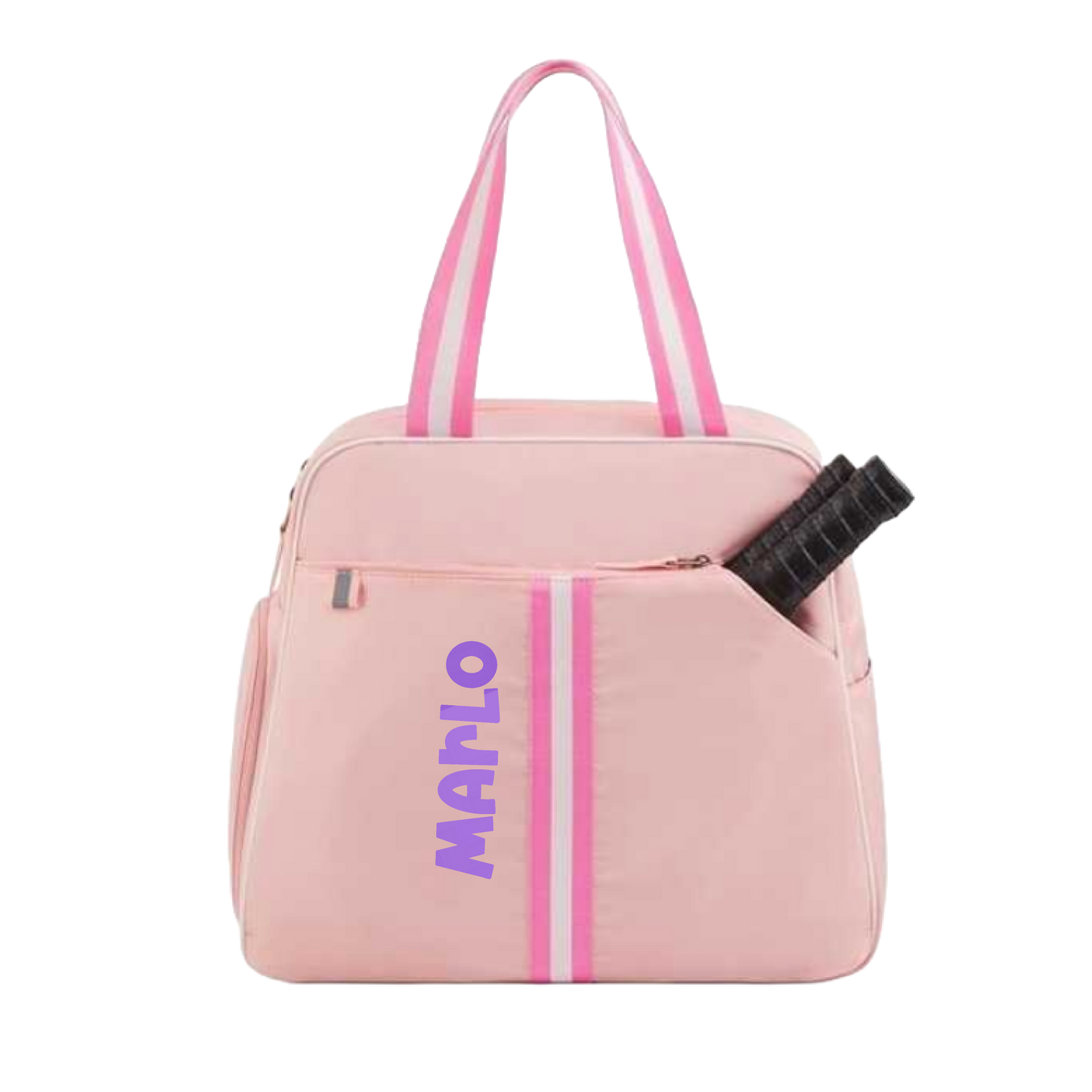 "Timeless" Pink Pickleball Bag (Free Customization) | Pickleball Sports Bag | Medium Size Court Bag