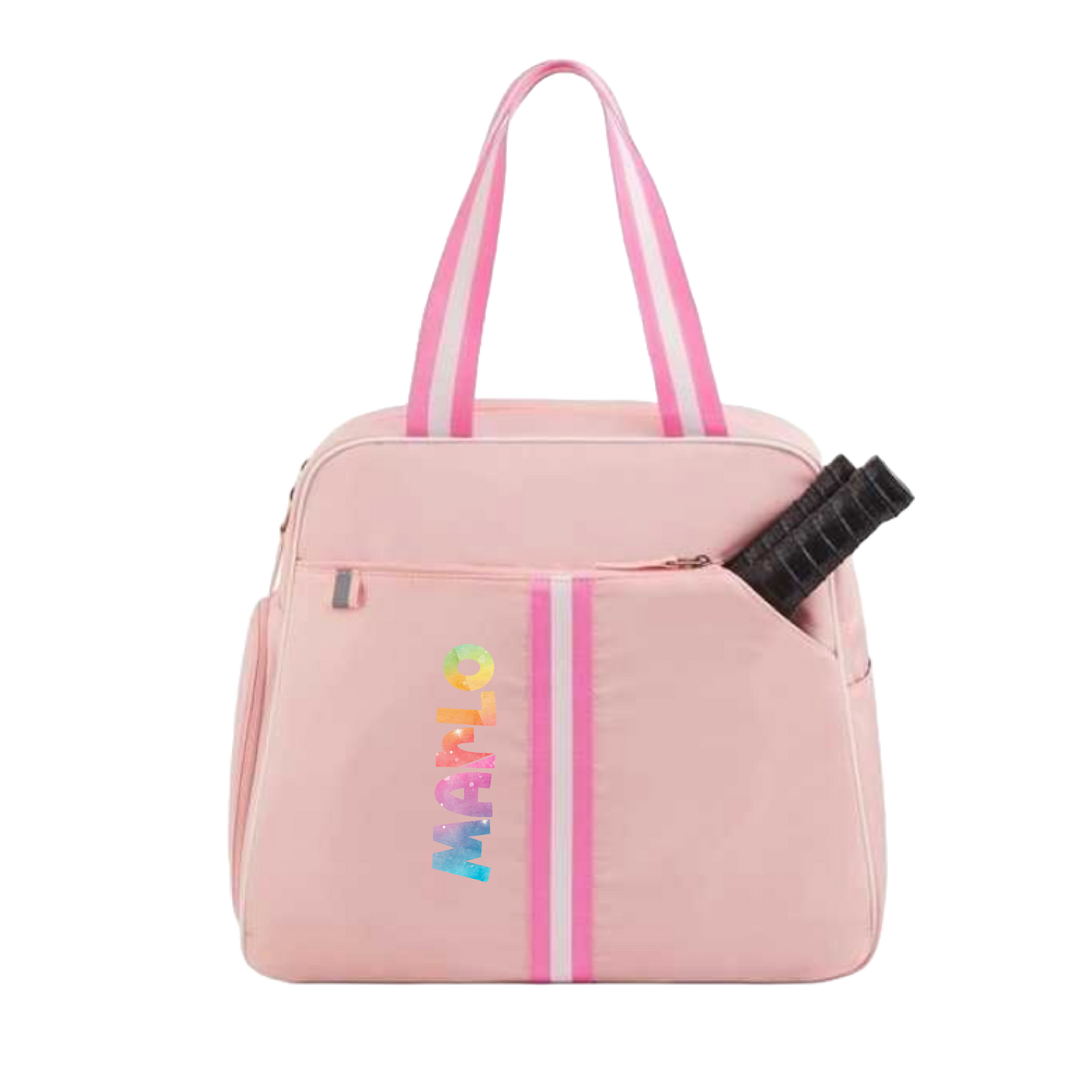 "Timeless" Pink Pickleball Bag (Free Customization) | Pickleball Sports Bag | Medium Size Court Bag