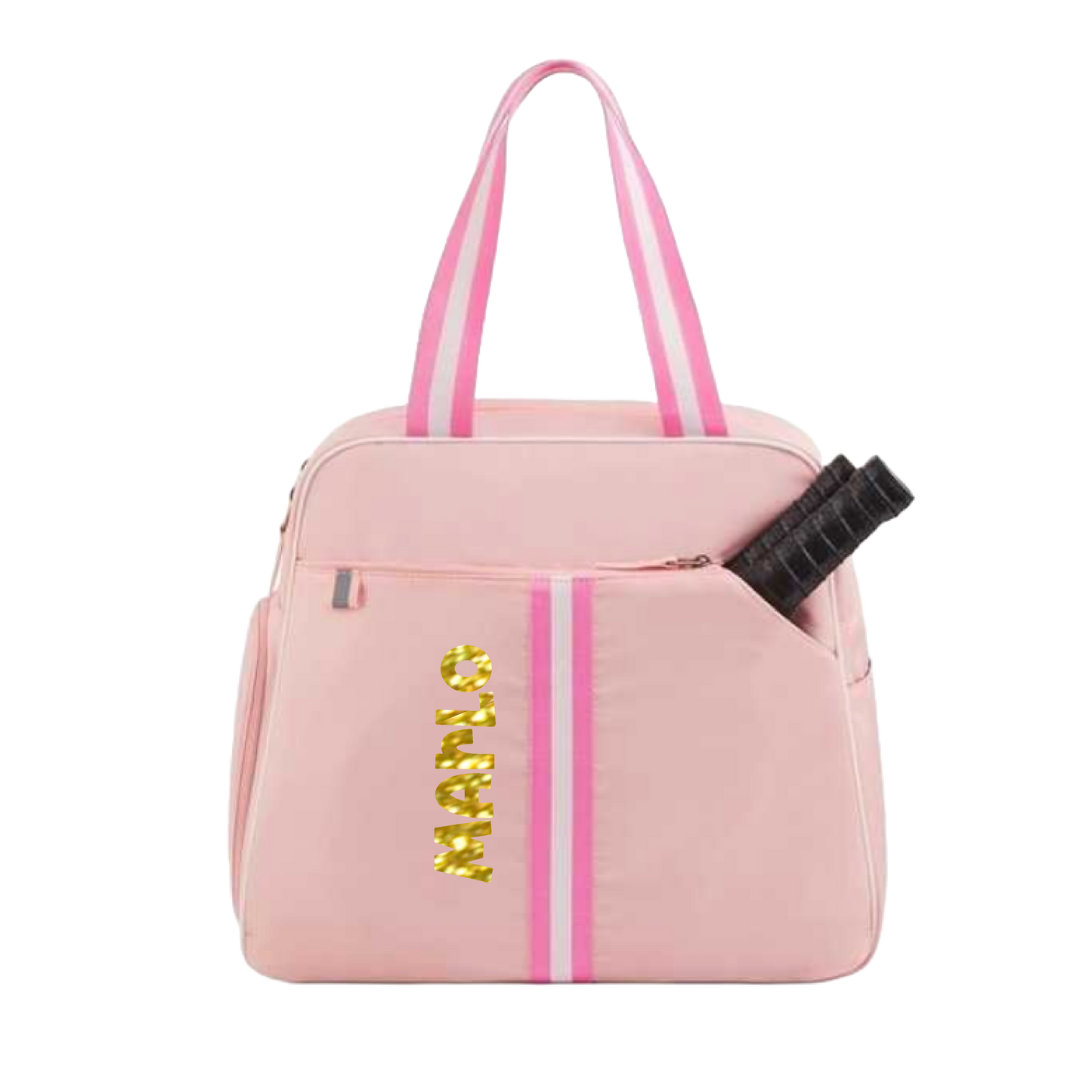 "Timeless" Pink Pickleball Bag (Free Customization) | Pickleball Sports Bag | Medium Size Court Bag