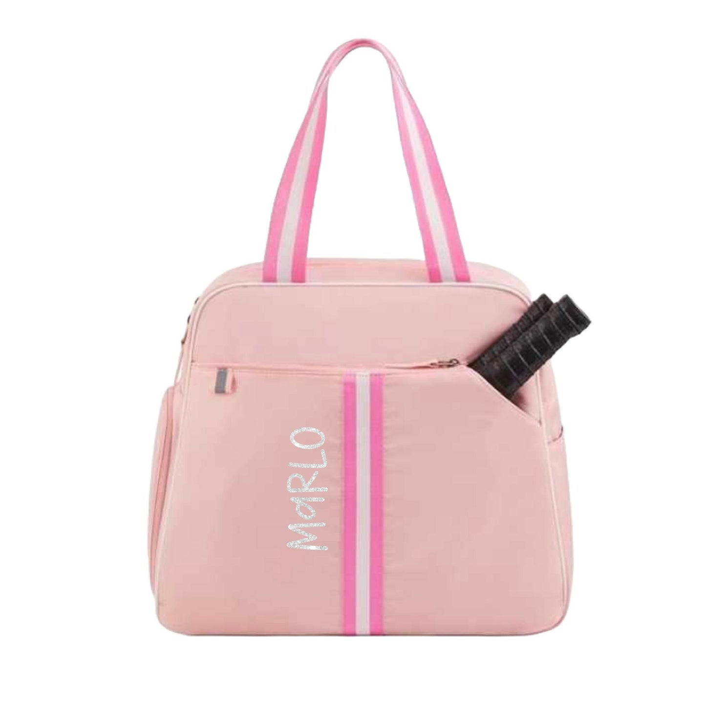 "Timeless" Pink Pickleball Bag (Free Customization) | Pickleball Sports Bag | Medium Size Court Bag