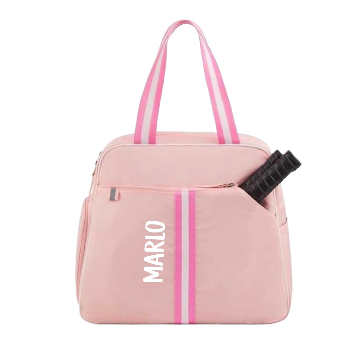 "Timeless" Pink Pickleball Bag (Free Customization) | Pickleball Sports Bag | Medium Size Court Bag