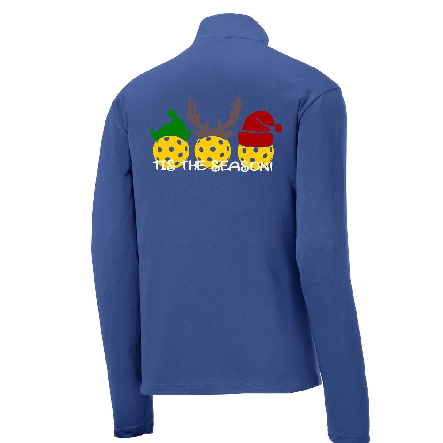 Tis the Season | Men's 1/4 Zip Long Sleeve Pullover Athletic Performance Shirt | 100% Polyester