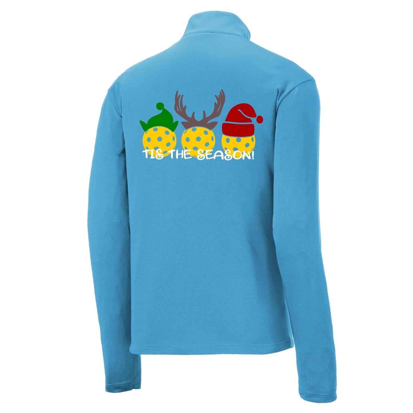 Tis the Season | Men's 1/4 Zip Long Sleeve Pullover Athletic Performance Shirt | 100% Polyester