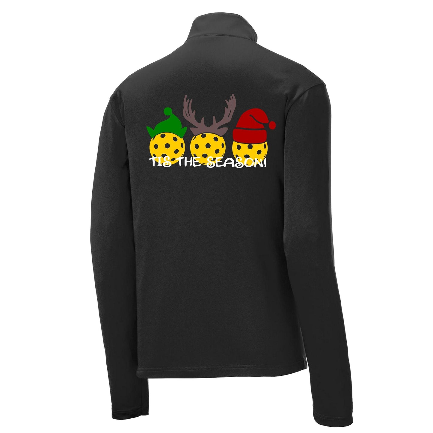 Tis the Season | Men's 1/4 Zip Long Sleeve Pullover Athletic Performance Shirt | 100% Polyester
