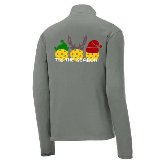 Tis the Season | Men's 1/4 Zip Long Sleeve Pullover Athletic Performance Shirt | 100% Polyester