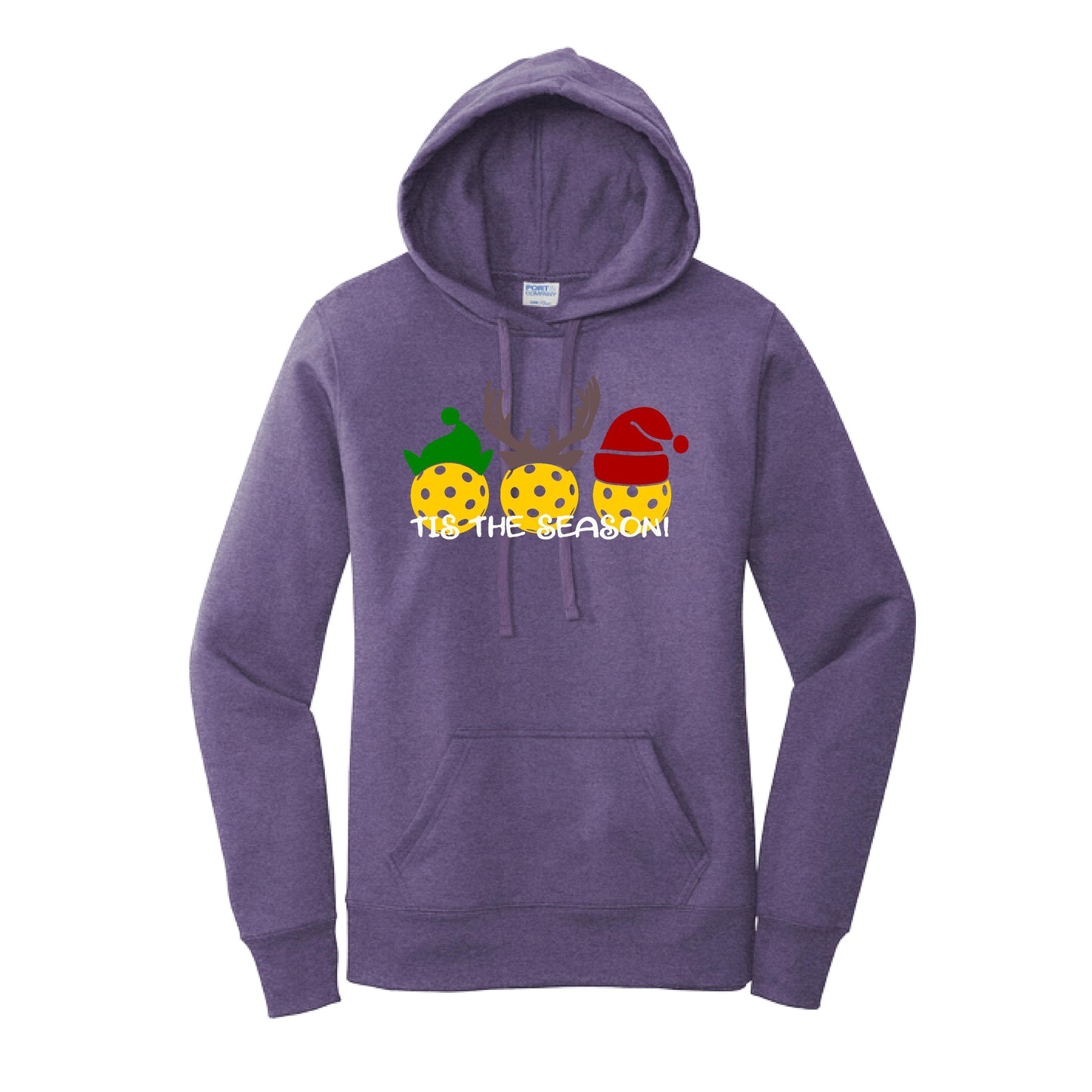 Tis the Season | Women’s Fitted Hoodie Pickleball Sweatshirt | 50% Cotton 50% Poly Fleece