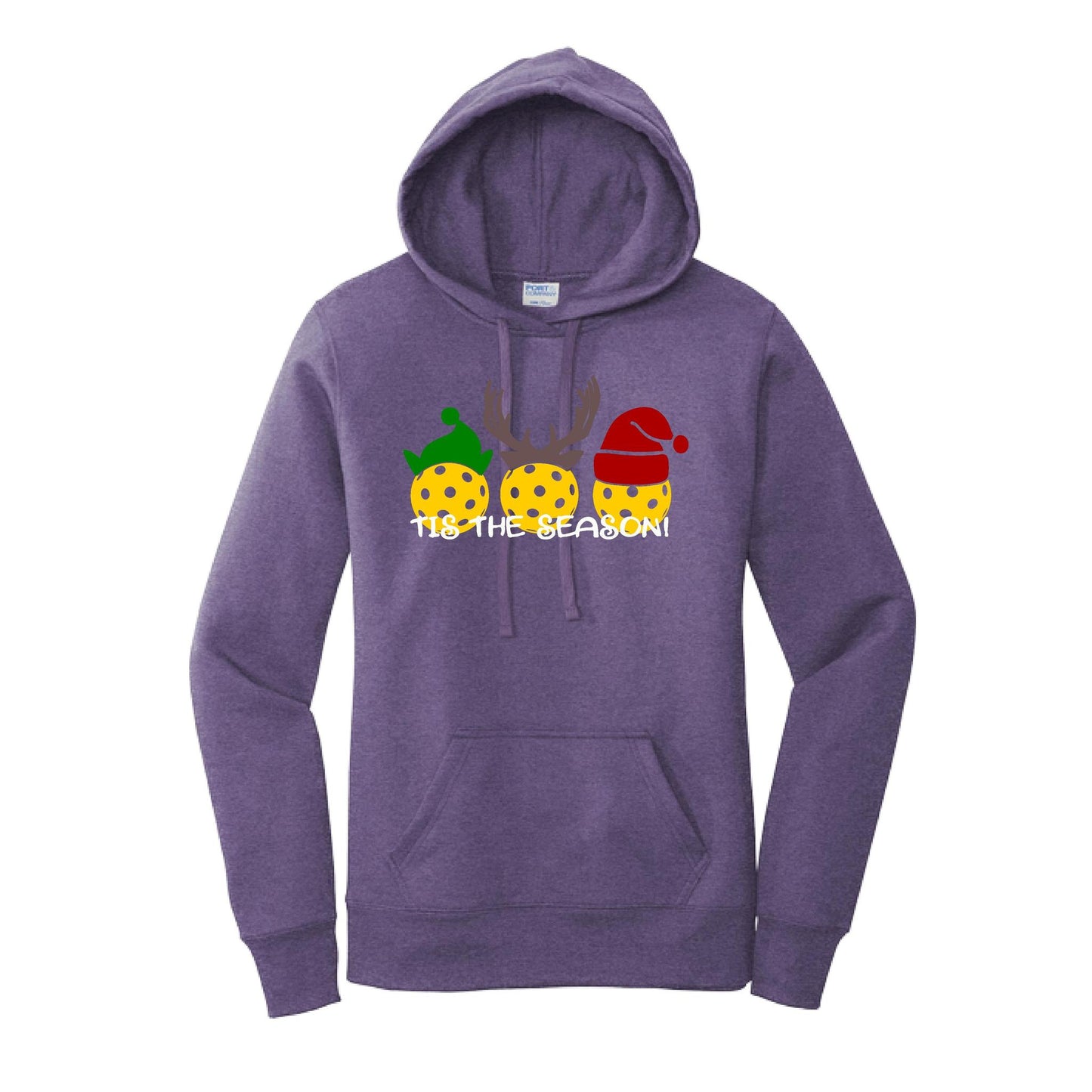 Tis the Season | Women’s Fitted Hoodie Pickleball Sweatshirt | 50% Cotton 50% Poly Fleece