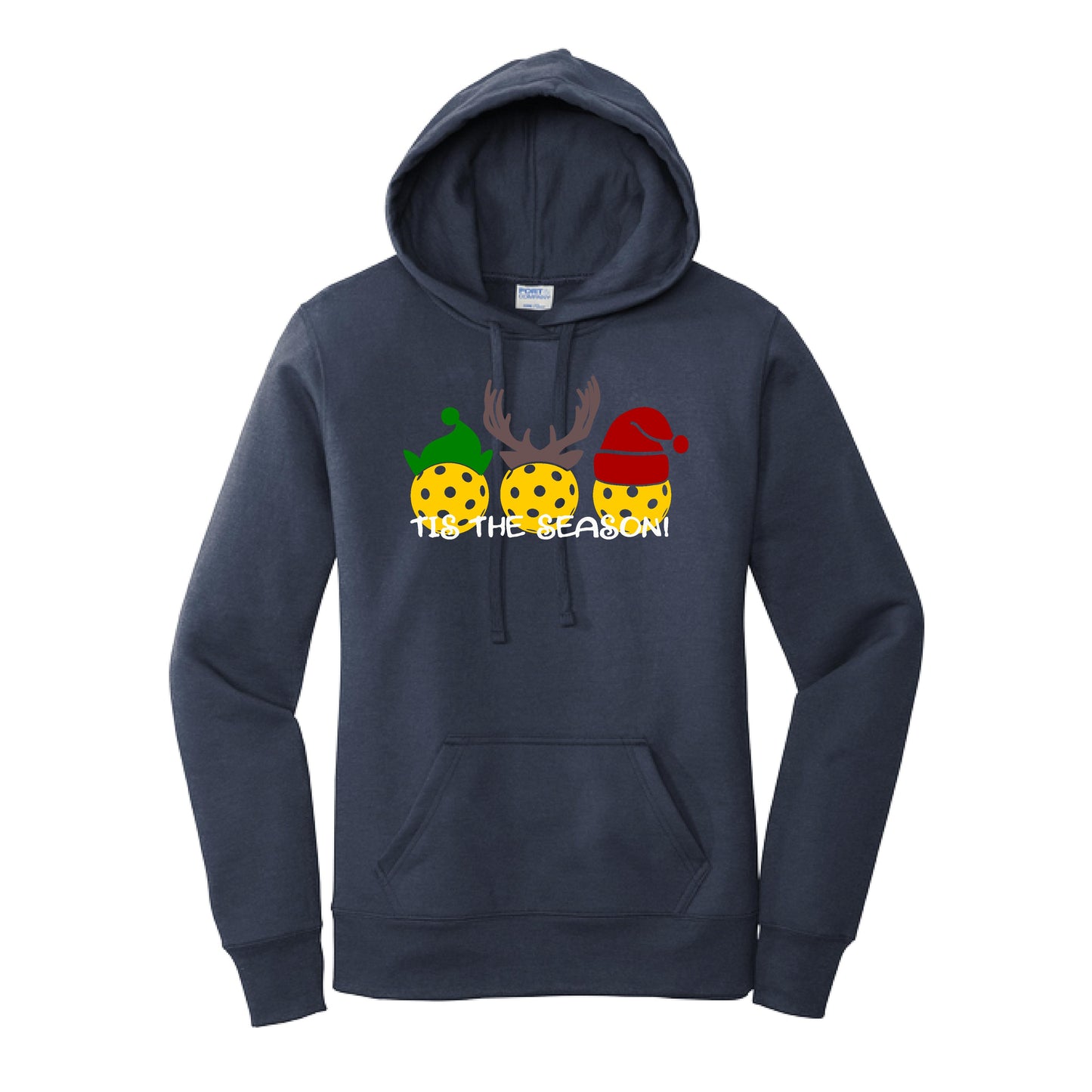 Tis the Season | Women’s Fitted Hoodie Pickleball Sweatshirt | 50% Cotton 50% Poly Fleece