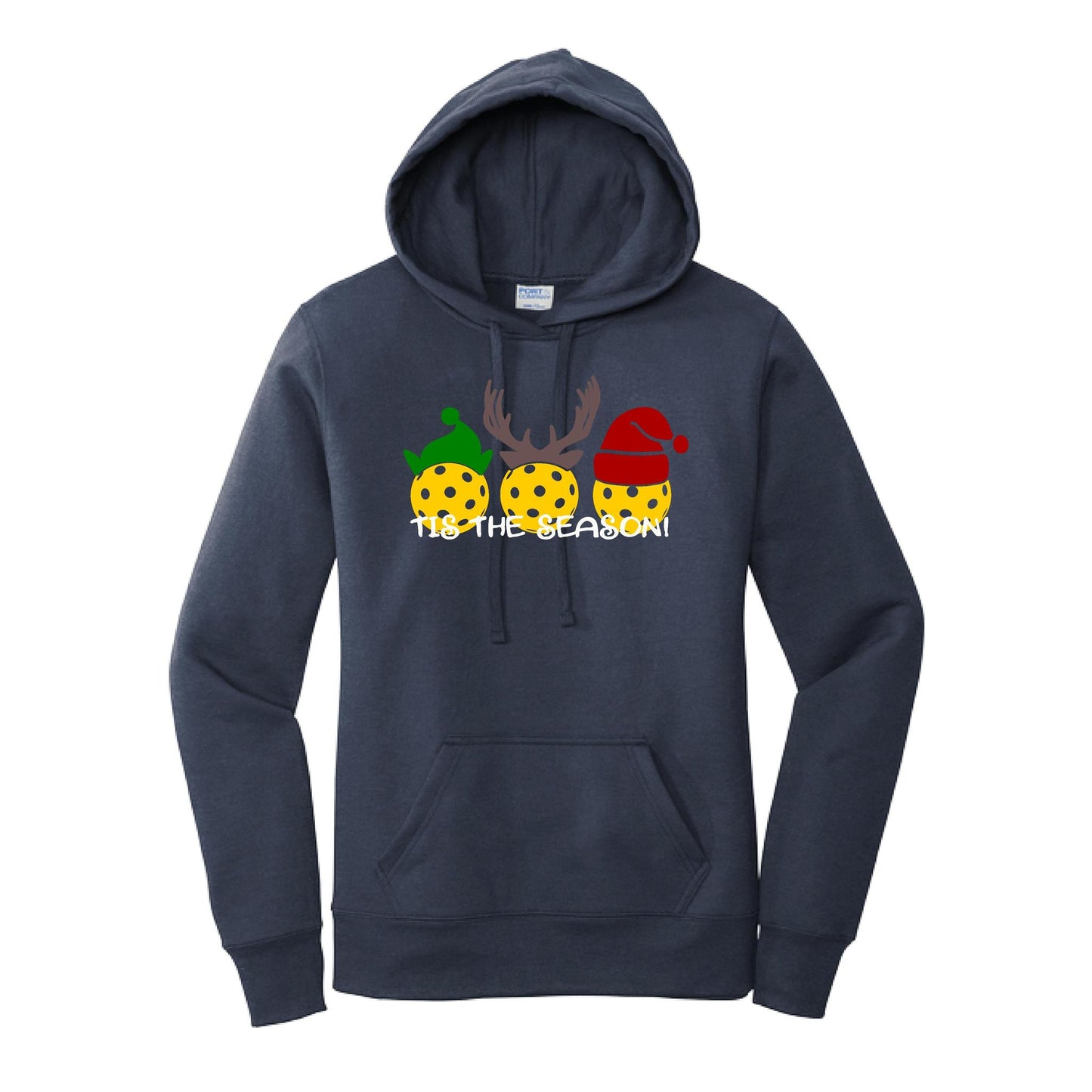 Tis the Season | Women’s Fitted Hoodie Pickleball Sweatshirt | 50% Cotton 50% Poly Fleece