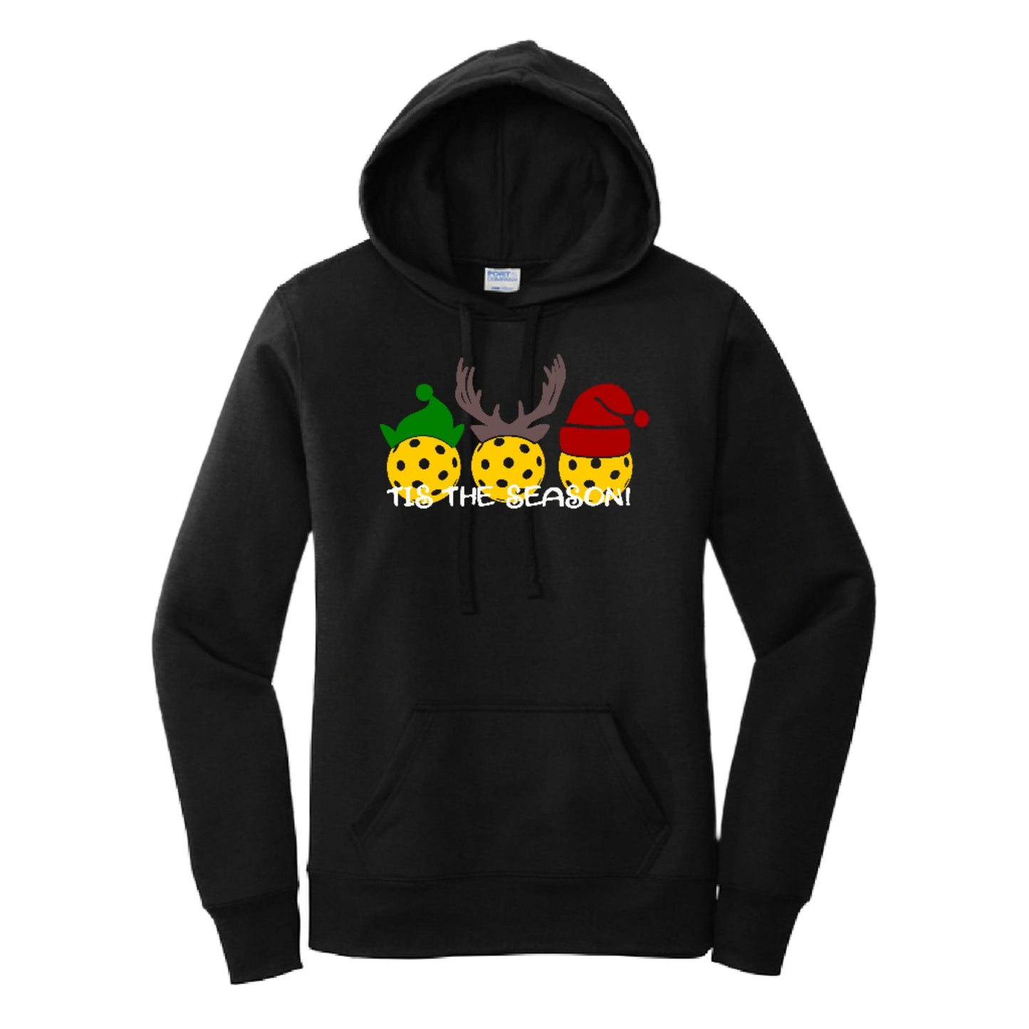 Tis the Season | Women’s Fitted Hoodie Pickleball Sweatshirt | 50% Cotton 50% Poly Fleece