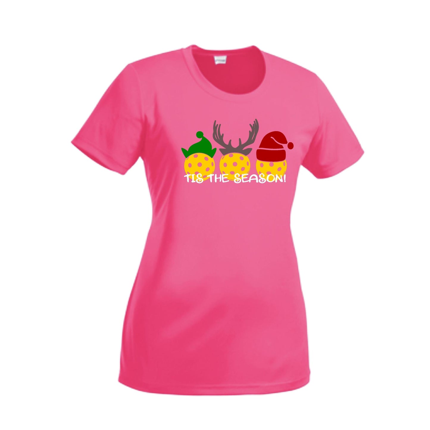 Tis the Season | Women’s Short Sleeve Crewneck Pickleball Performance T-Shirts | 100% Polyester