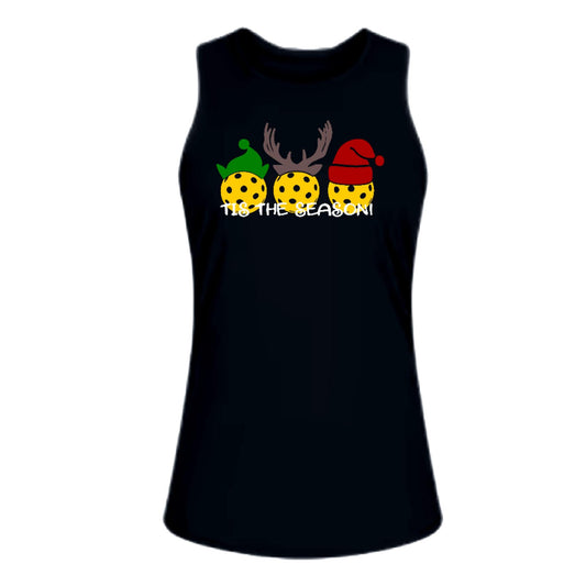 Tis the Season | Women's Split Back or Tied Back Pickleball Performance Tank | 80/20 Nylon Spandex Mix