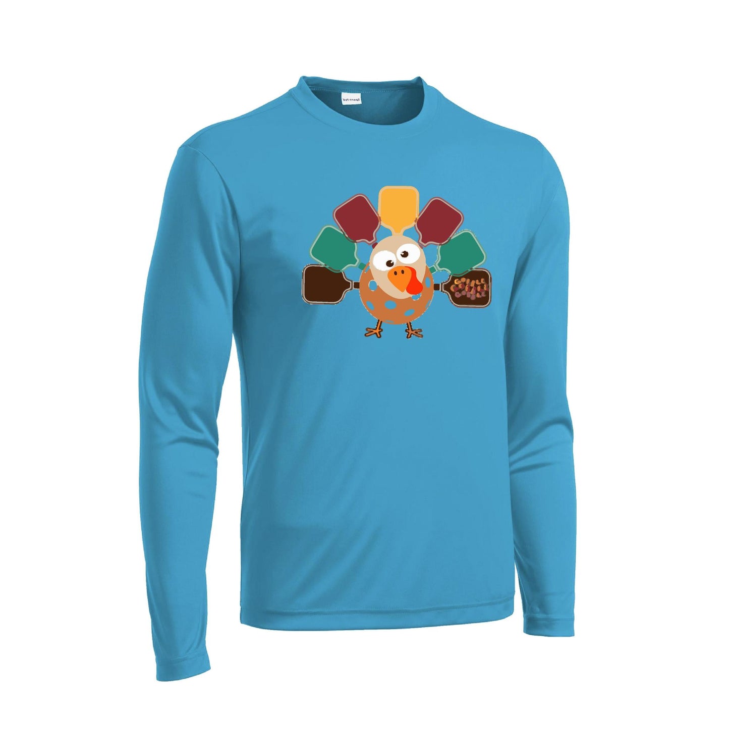Turkey Pickleball | Men's Long Sleeve Athletic Performance T-Shirt | 100% Polyester