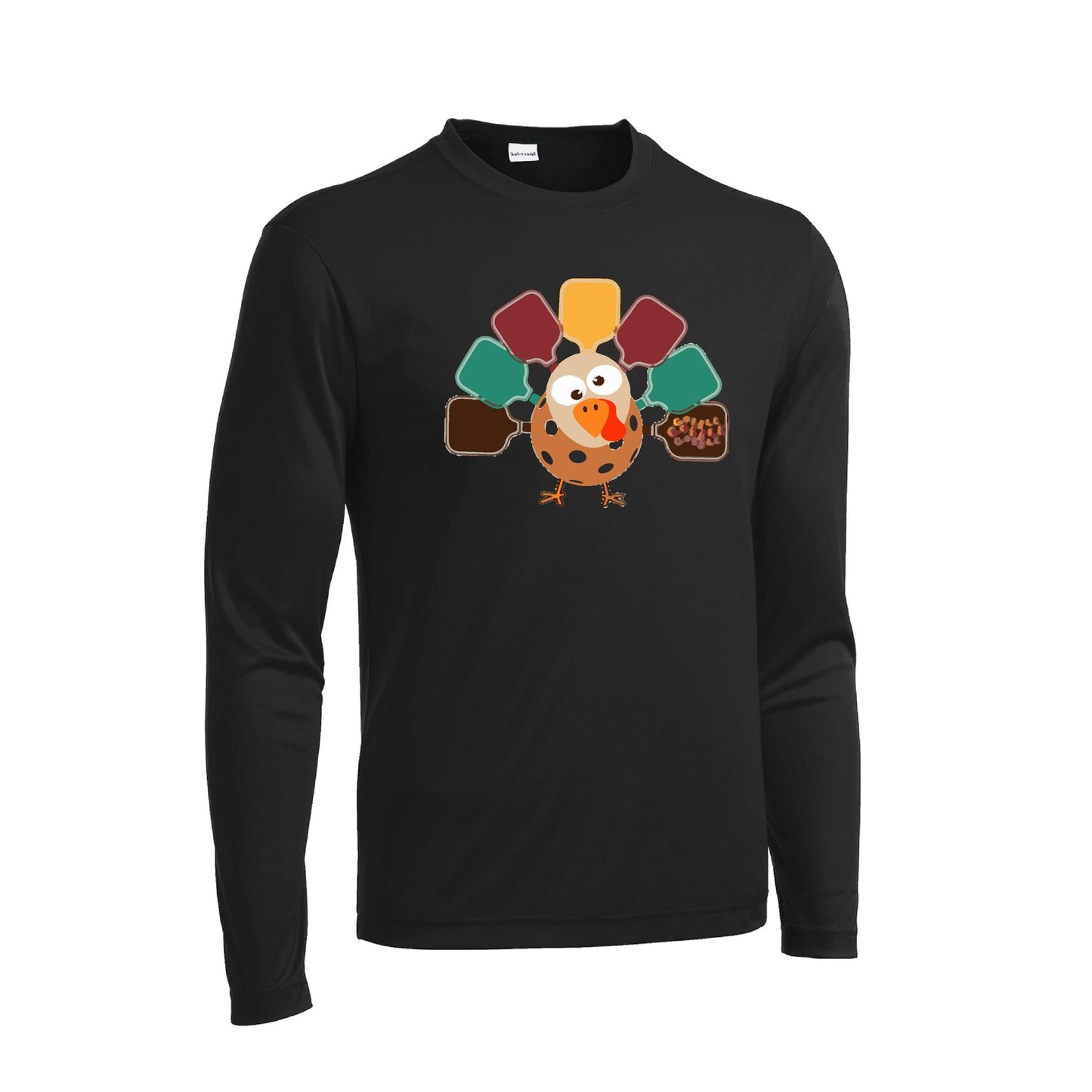 Turkey Pickleball | Men's Long Sleeve Athletic Performance T-Shirt | 100% Polyester