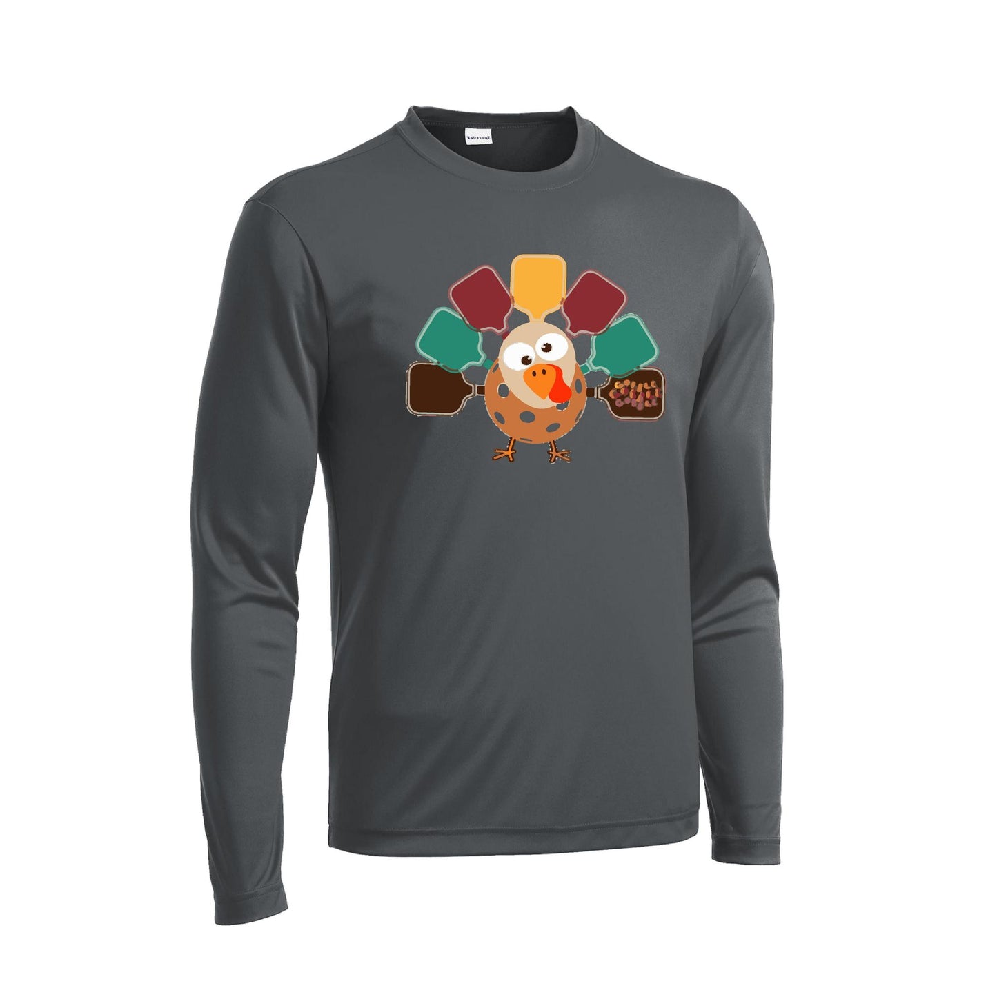 Turkey Pickleball | Men's Long Sleeve Athletic Performance T-Shirt | 100% Polyester