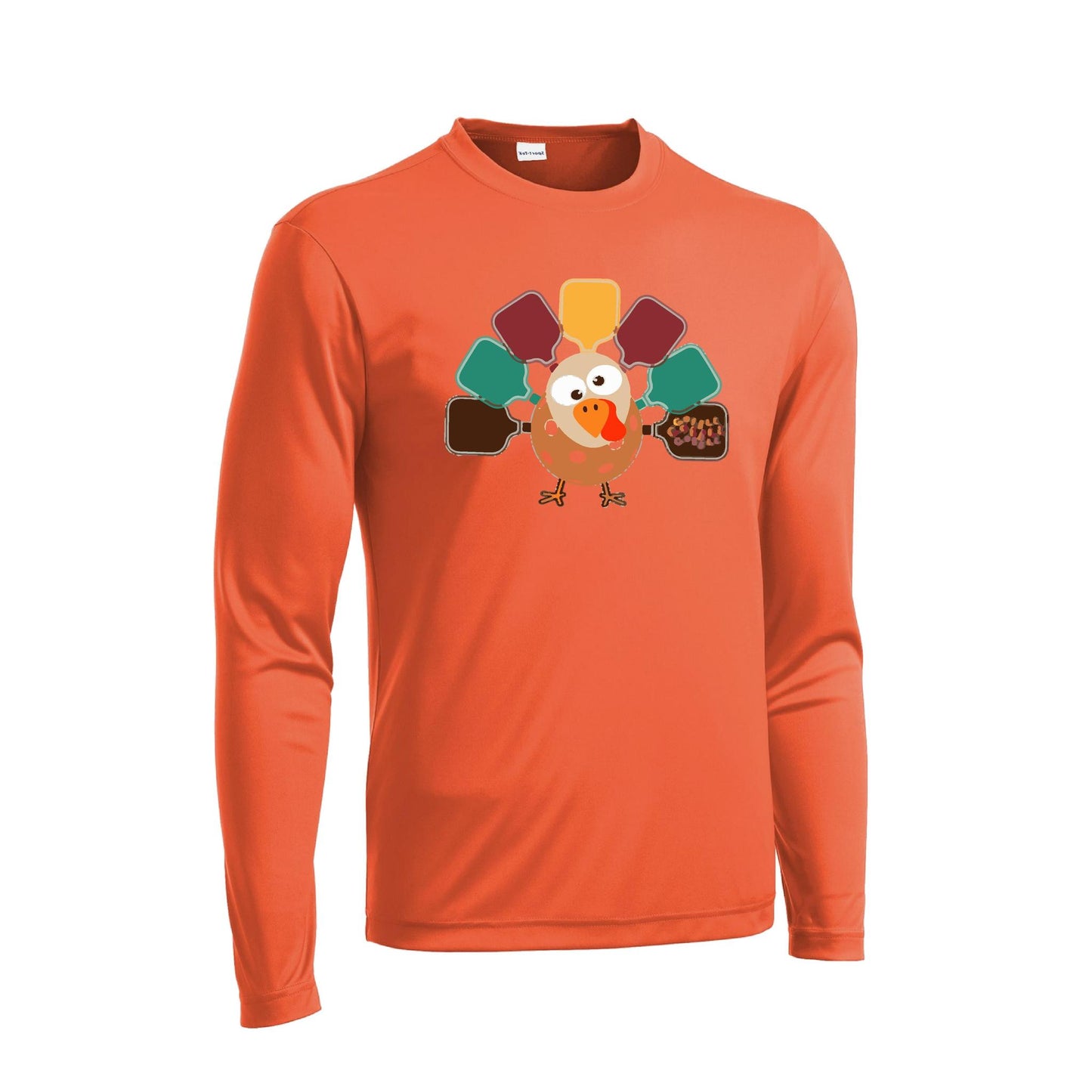 Turkey Pickleball | Men's Long Sleeve Athletic Performance T-Shirt | 100% Polyester