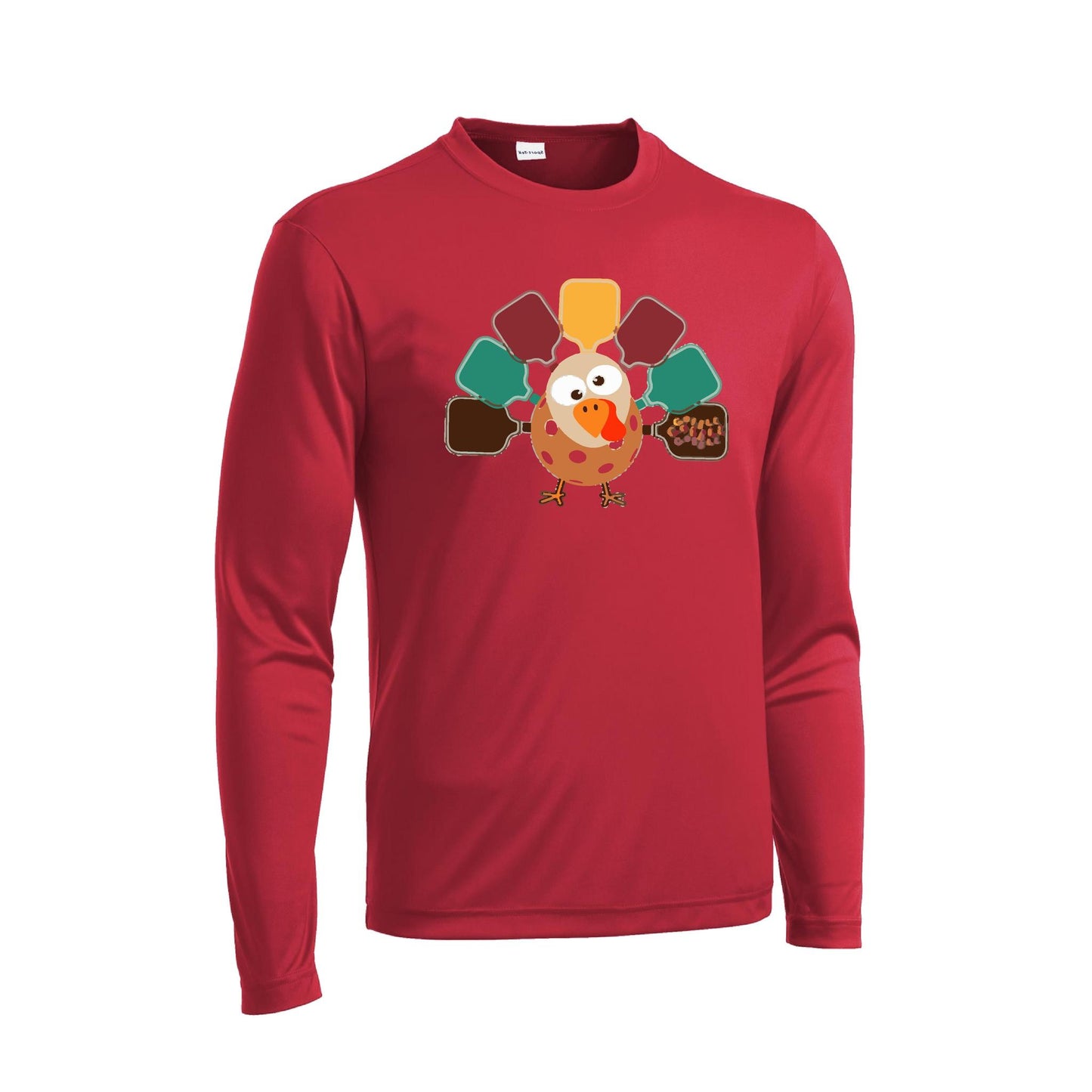 Turkey Pickleball | Men's Long Sleeve Athletic Performance T-Shirt | 100% Polyester