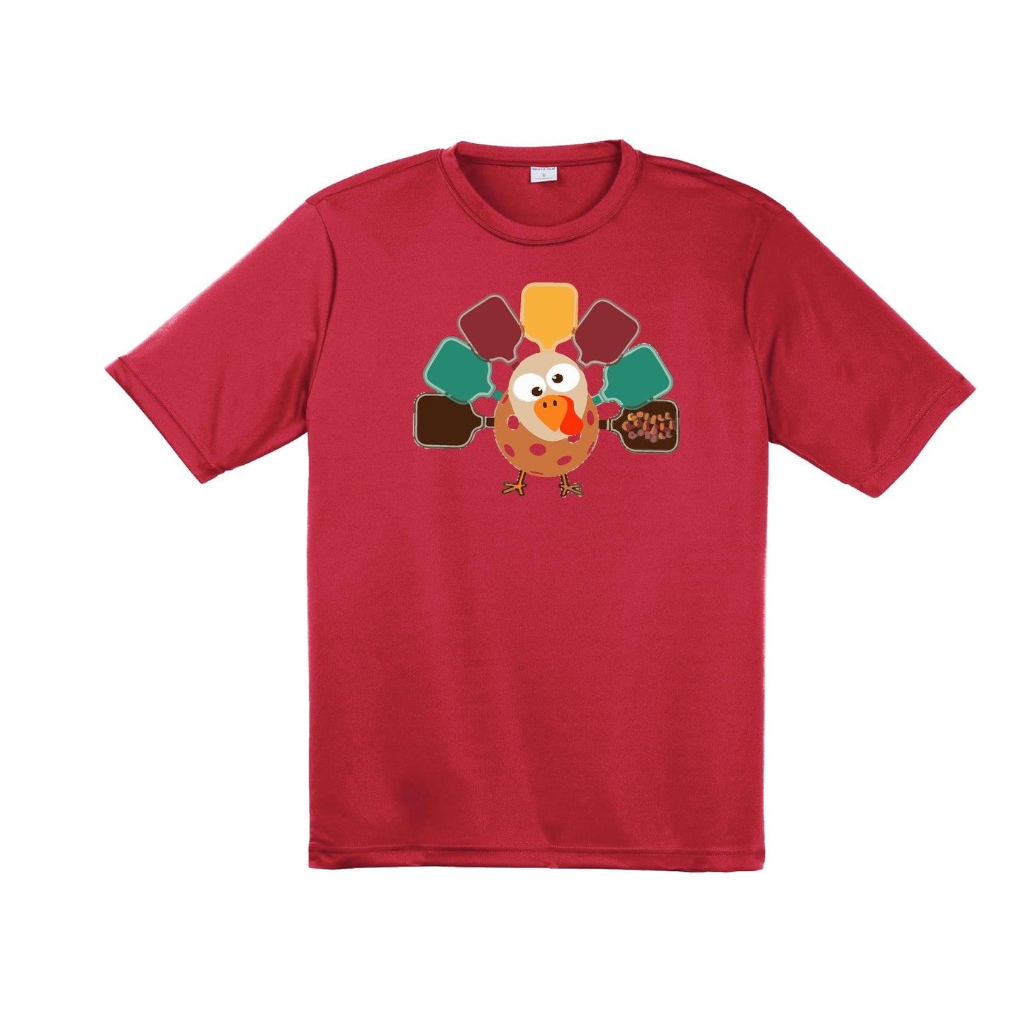 Turkey Pickleball | Men's Short Sleeve Athletic Performance T-Shirt | 100% Polyester