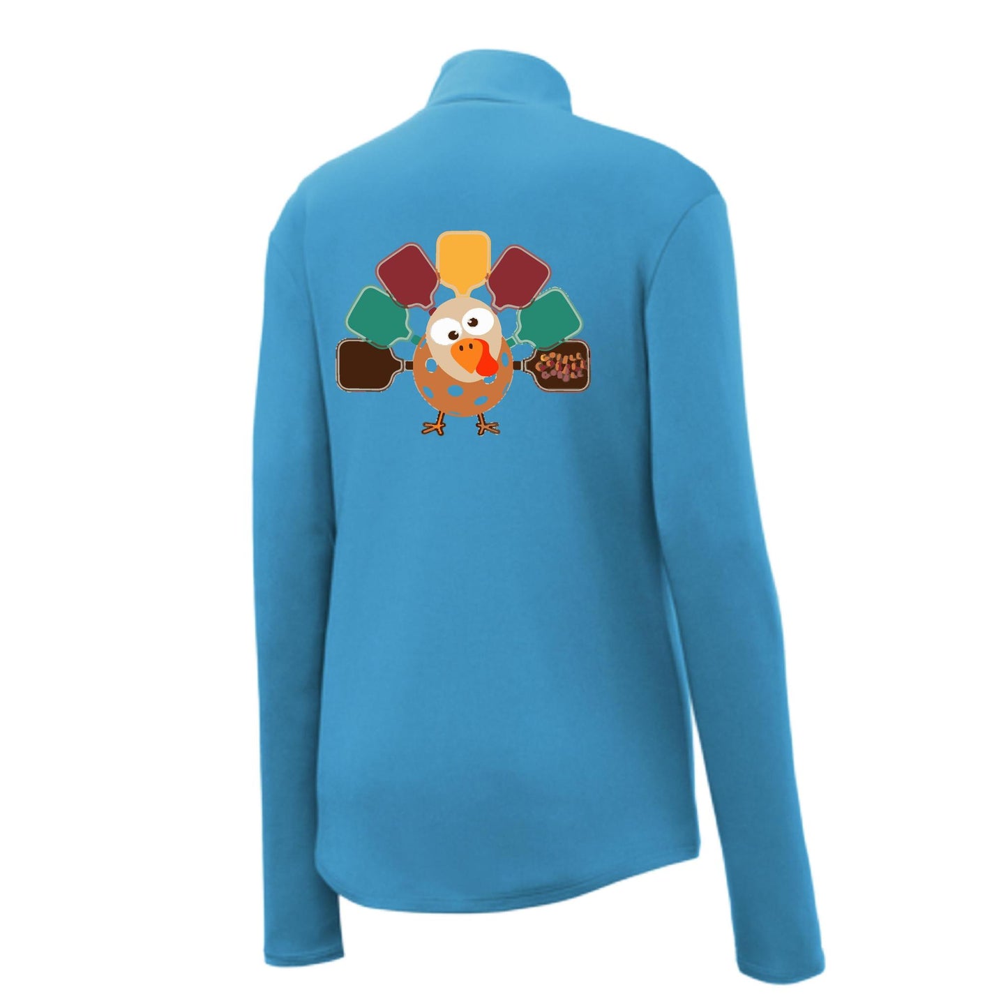 Turkey Pickleball | Women's 1/4 Zip Pickleball Performance Pullover Shirt | 100% Polyester