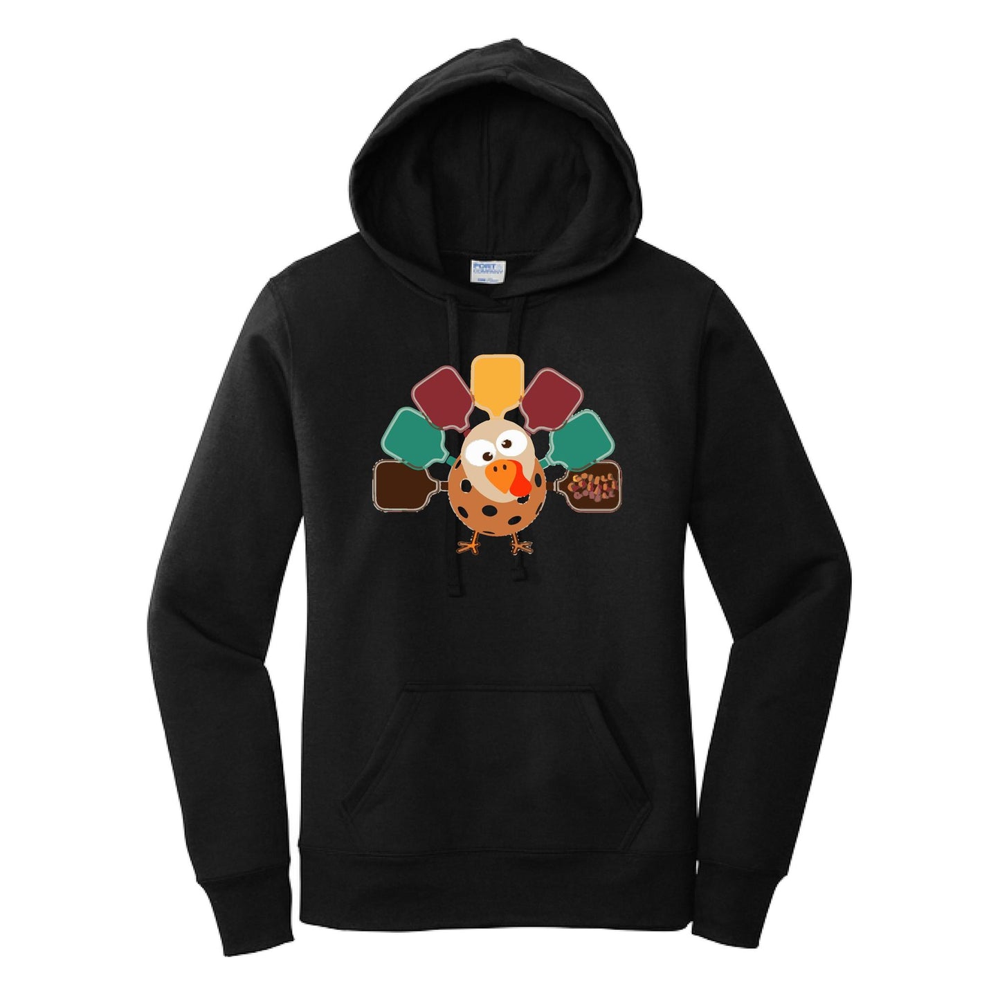 Turkey Pickleball | Women’s Fitted Hoodie Pickleball Sweatshirt | 50% Cotton 50% Poly Fleece