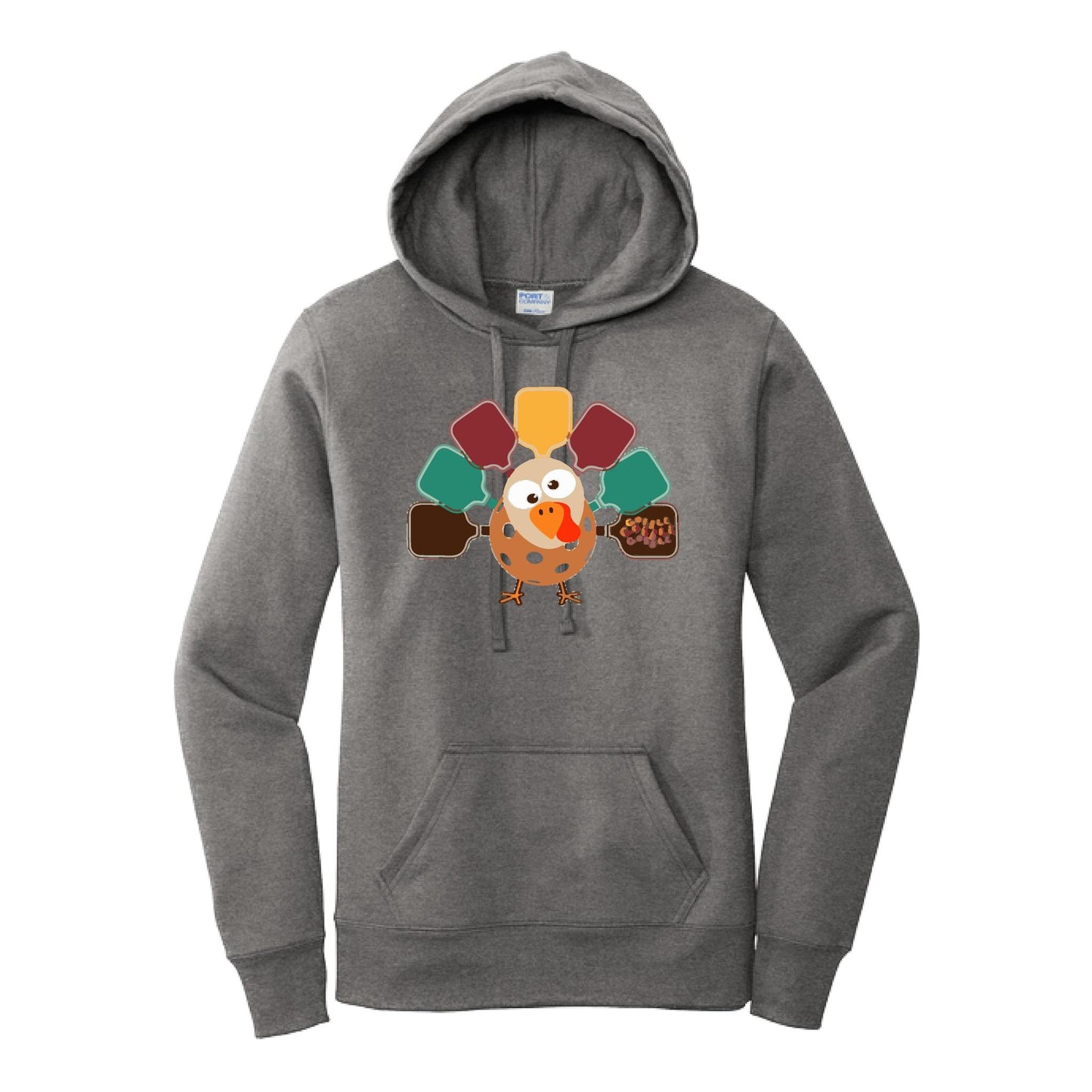 Turkey Pickleball | Women’s Fitted Hoodie Pickleball Sweatshirt | 50% Cotton 50% Poly Fleece