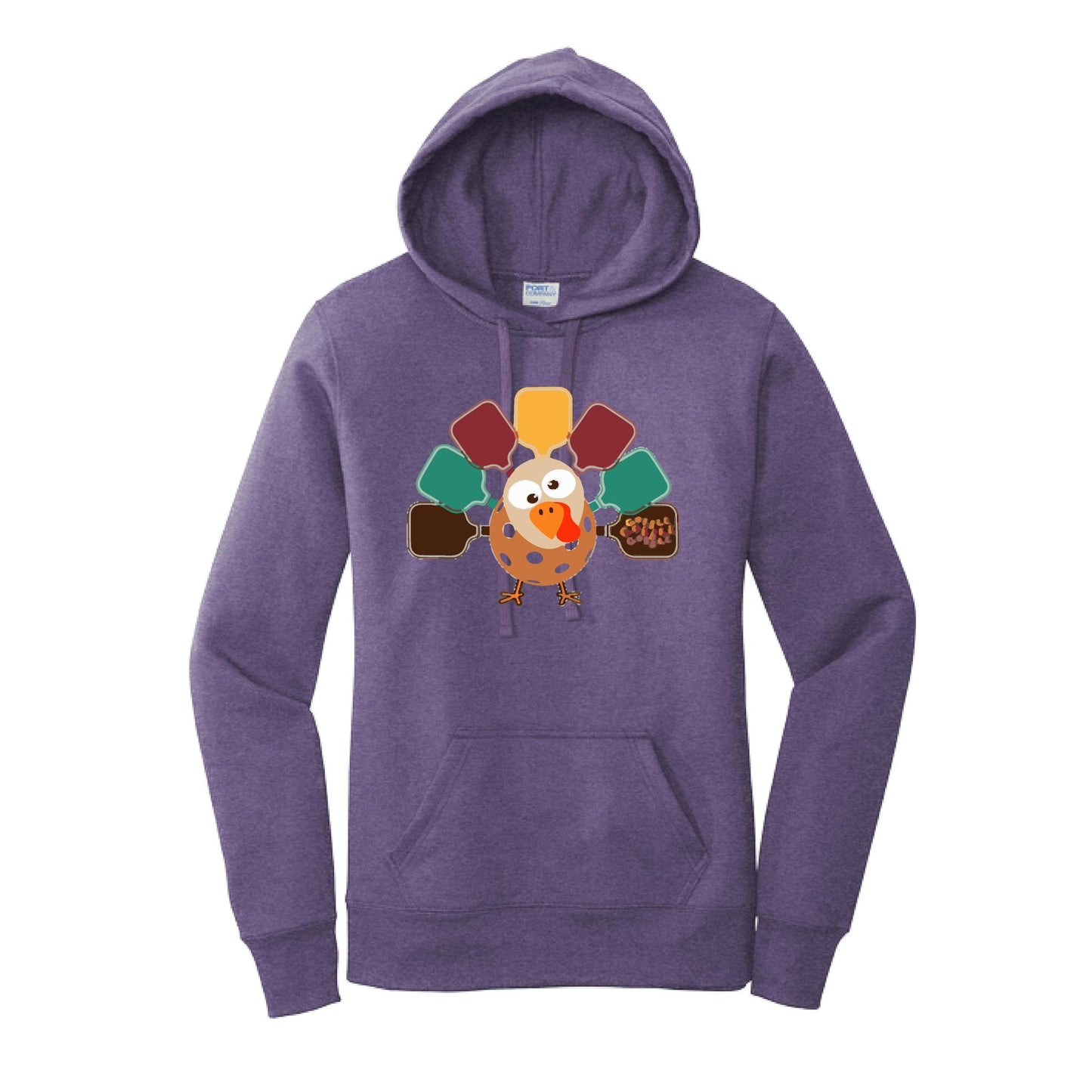 Turkey Pickleball | Women’s Fitted Hoodie Pickleball Sweatshirt | 50% Cotton 50% Poly Fleece