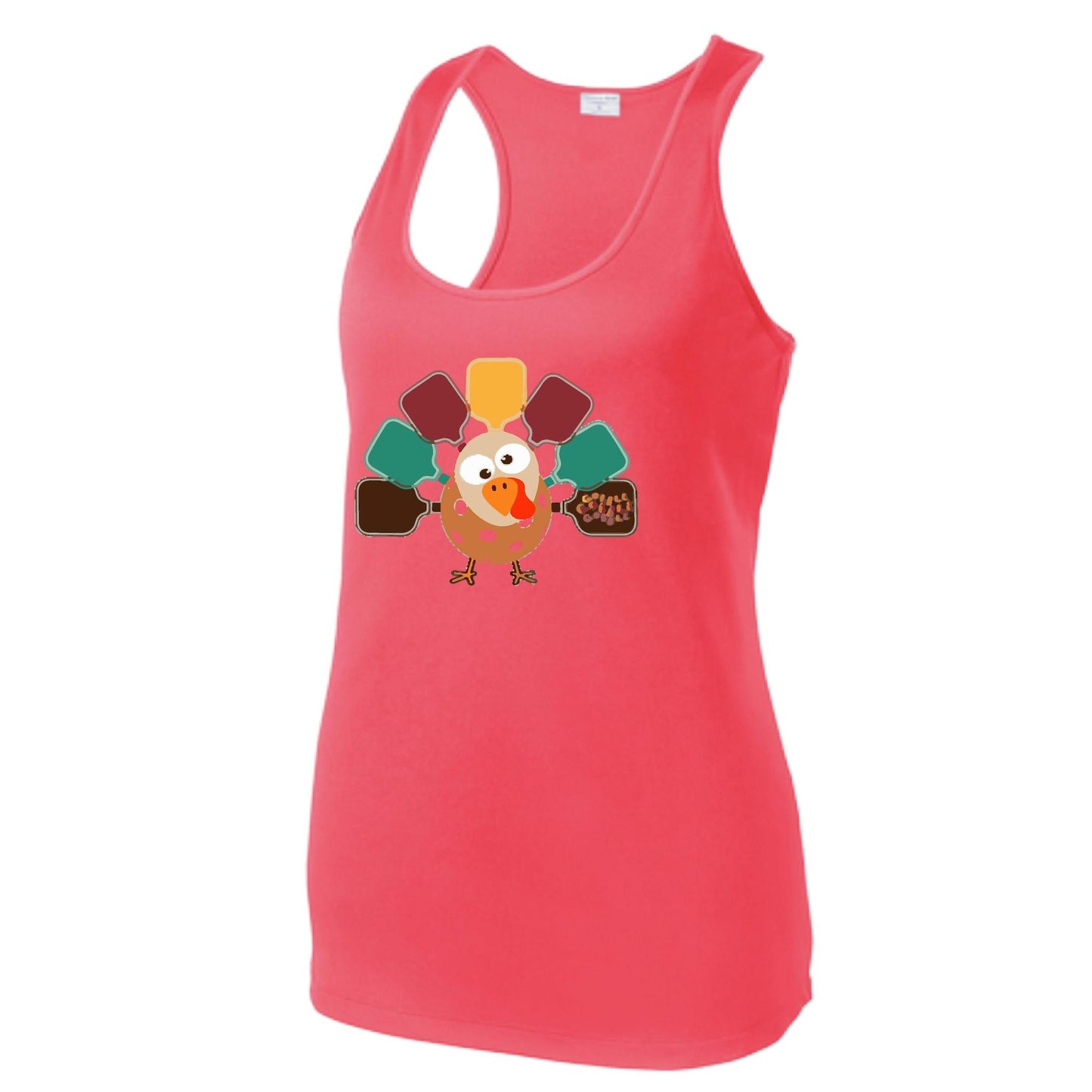 Turkey Pickleball | Women's Racerback Pickleball Performance Tank | 100% Polyester
