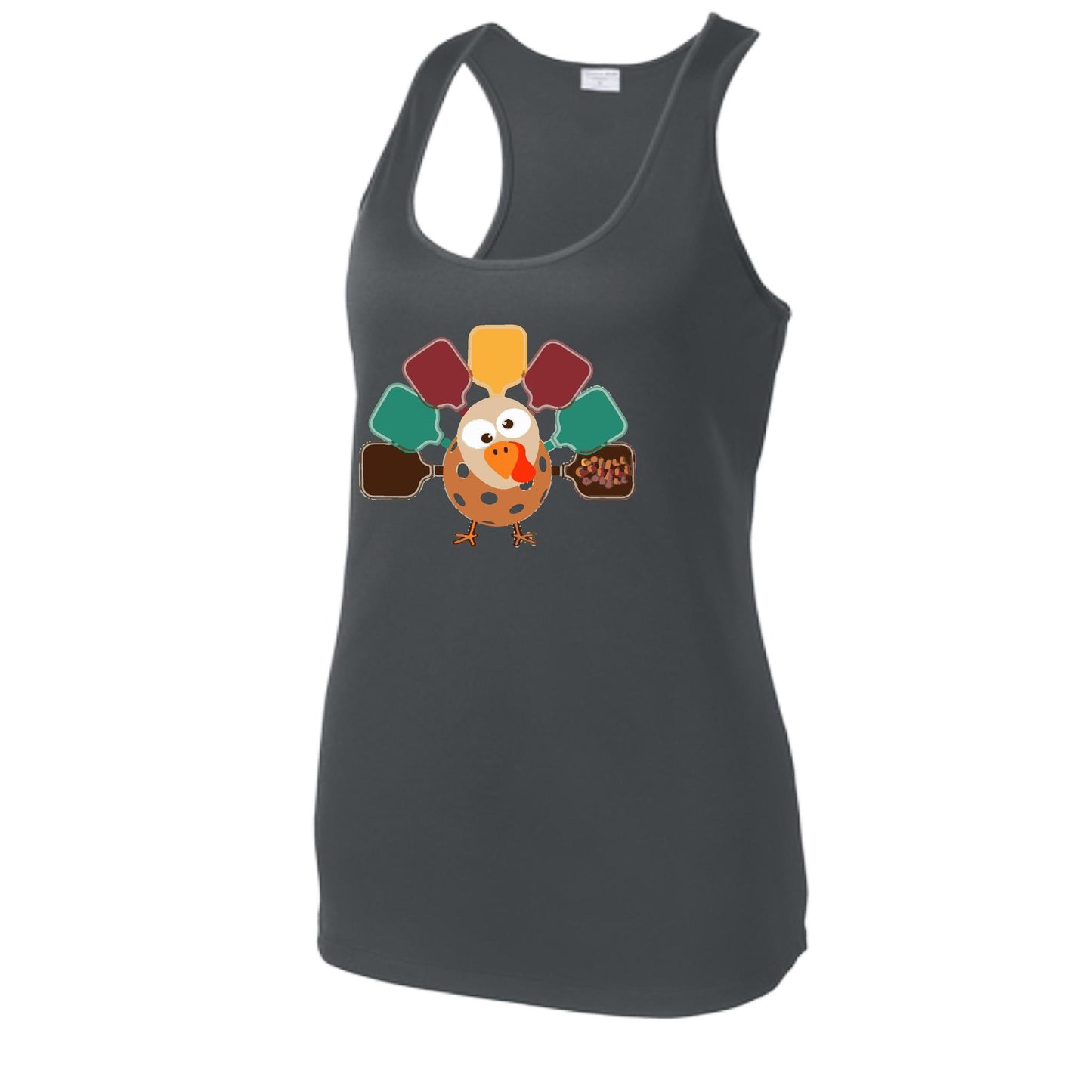 Turkey Pickleball | Women's Racerback Pickleball Performance Tank | 100% Polyester