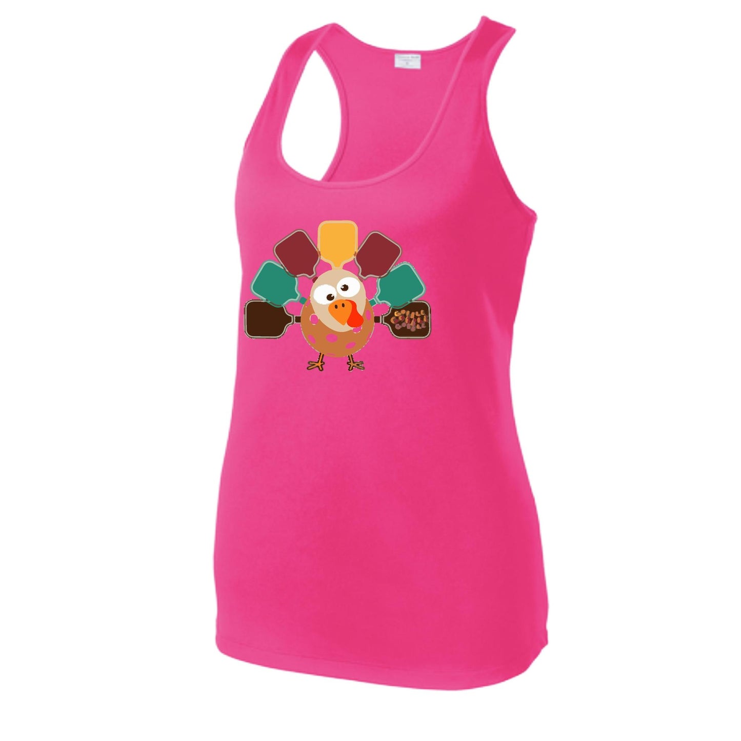 Turkey Pickleball | Women's Racerback Pickleball Performance Tank | 100% Polyester