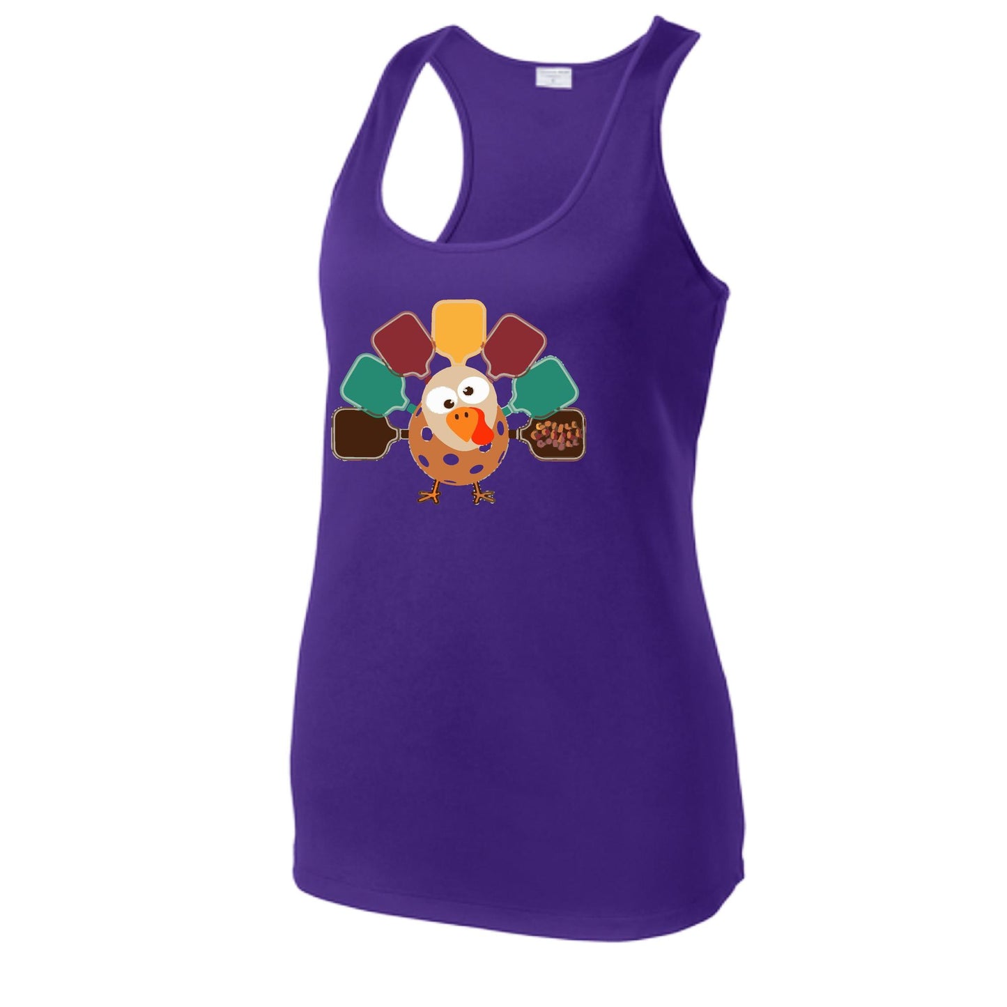 Turkey Pickleball | Women's Racerback Pickleball Performance Tank | 100% Polyester