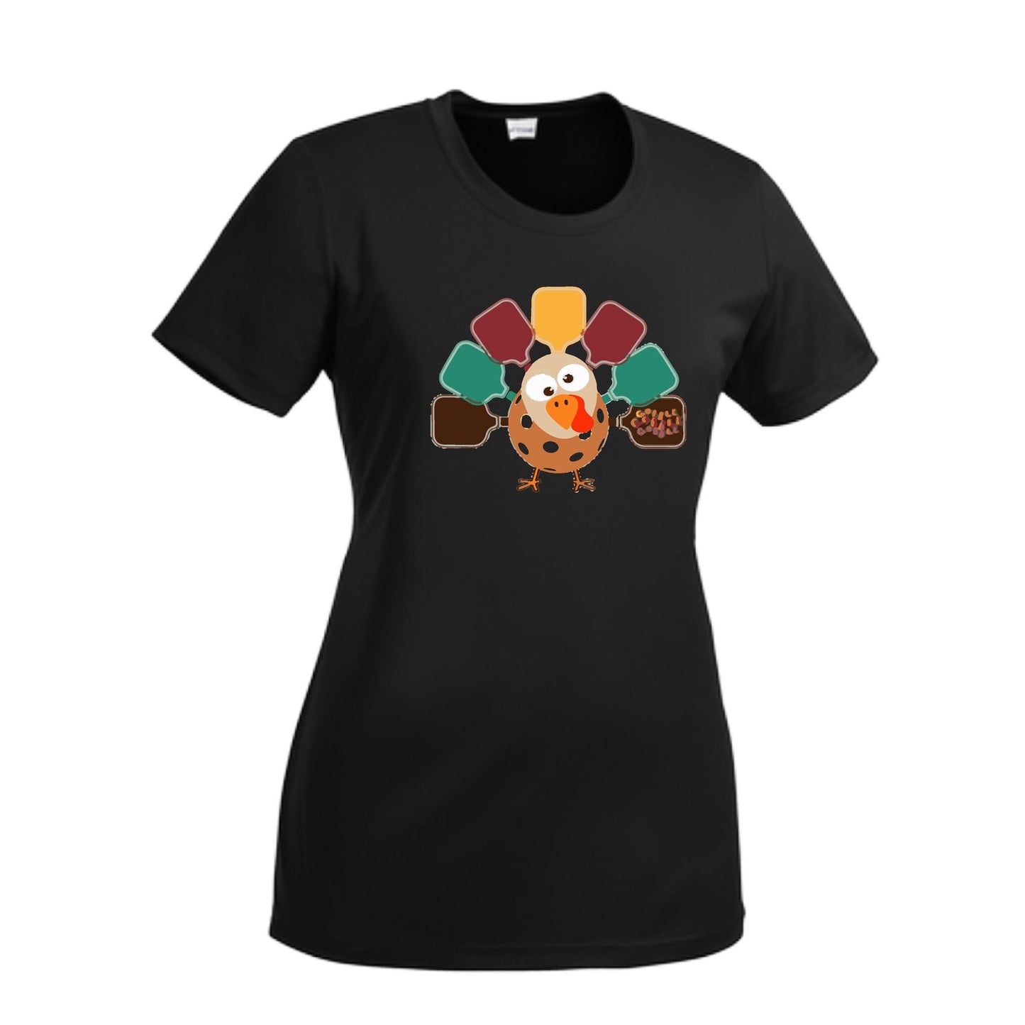 Turkey Pickleball | Women’s Short Sleeve Crewneck Pickleball Performance T-Shirts | 100% Polyester