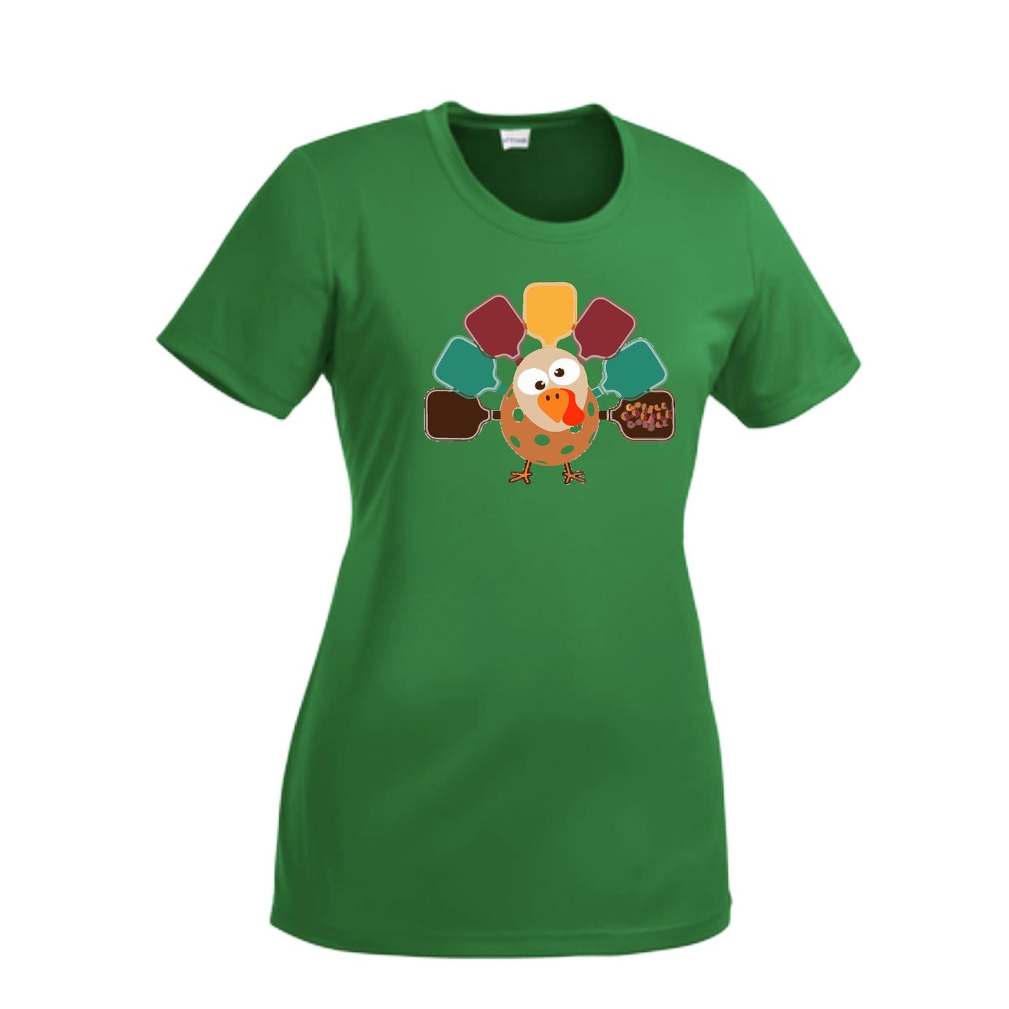 Turkey Pickleball | Women’s Short Sleeve Crewneck Pickleball Performance T-Shirts | 100% Polyester