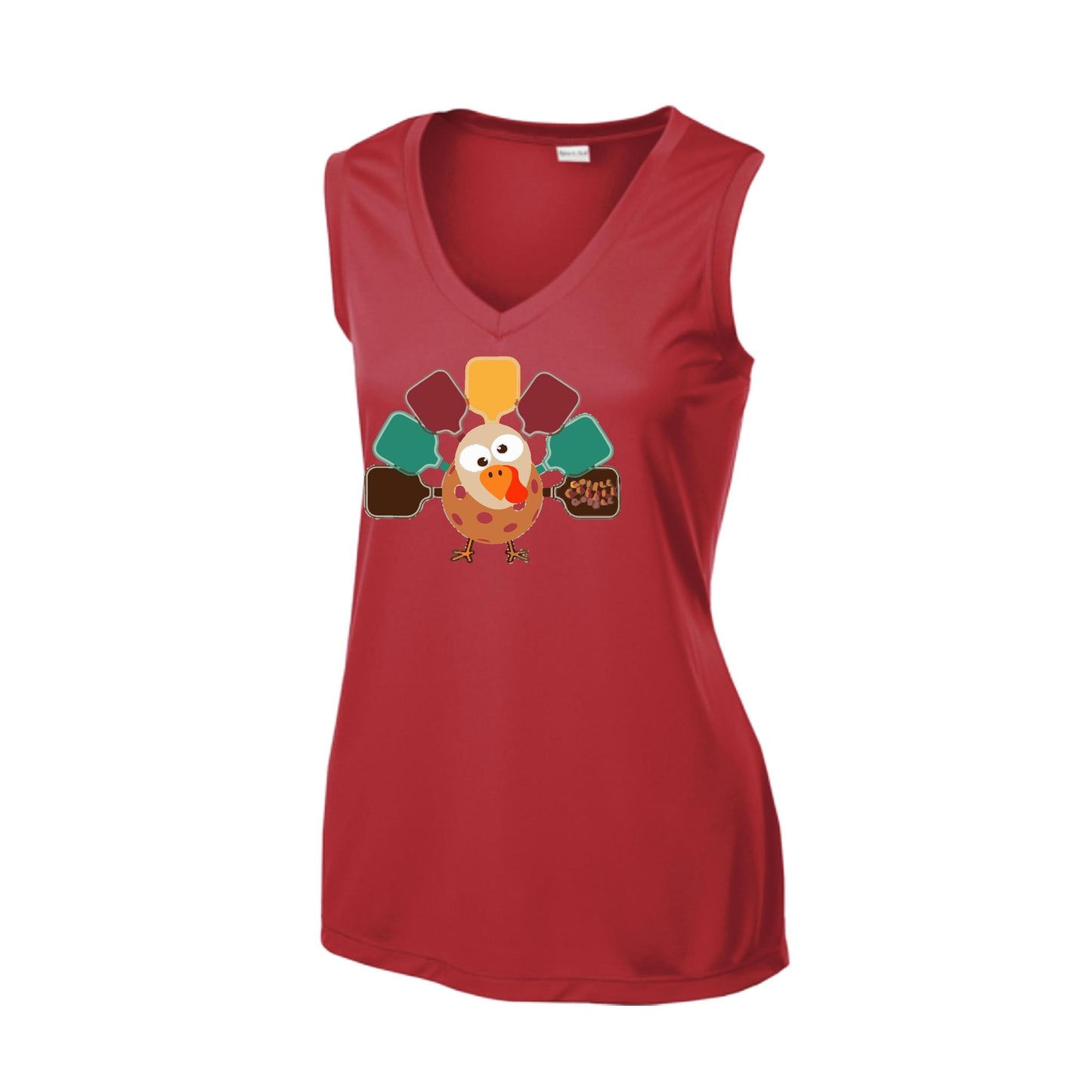 Turkey Pickleball | Women’s Sleeveless Pickleball Performance T-Shirt | 100% Polyester