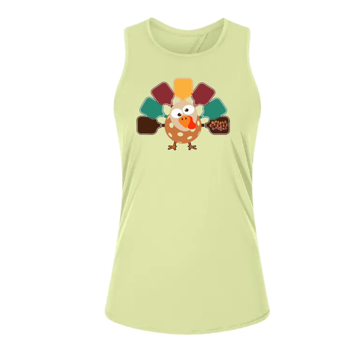 Turkey Pickleball | Women's Split Back or Tied Back Pickleball Performance Tank | 80/20 Nylon Spandex Mix