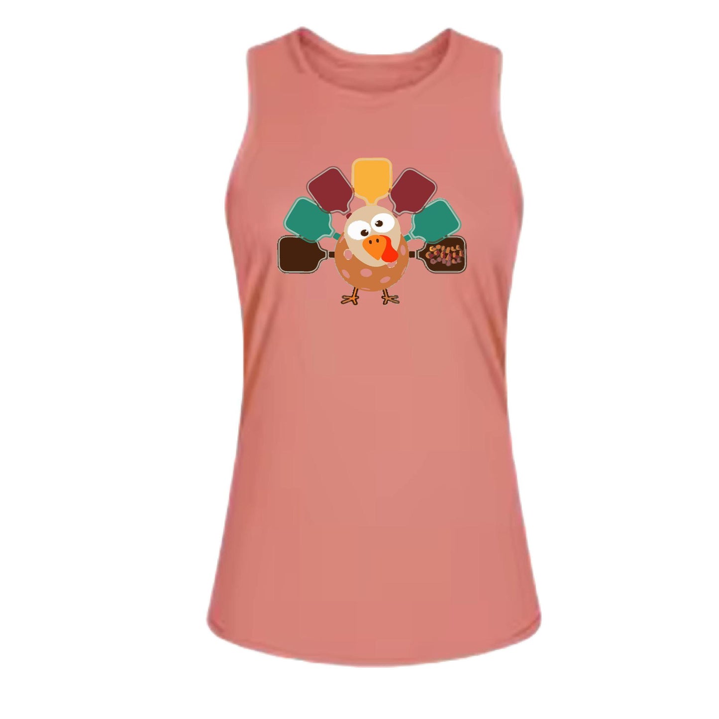 Turkey Pickleball | Women's Split Back or Tied Back Pickleball Performance Tank | 80/20 Nylon Spandex Mix