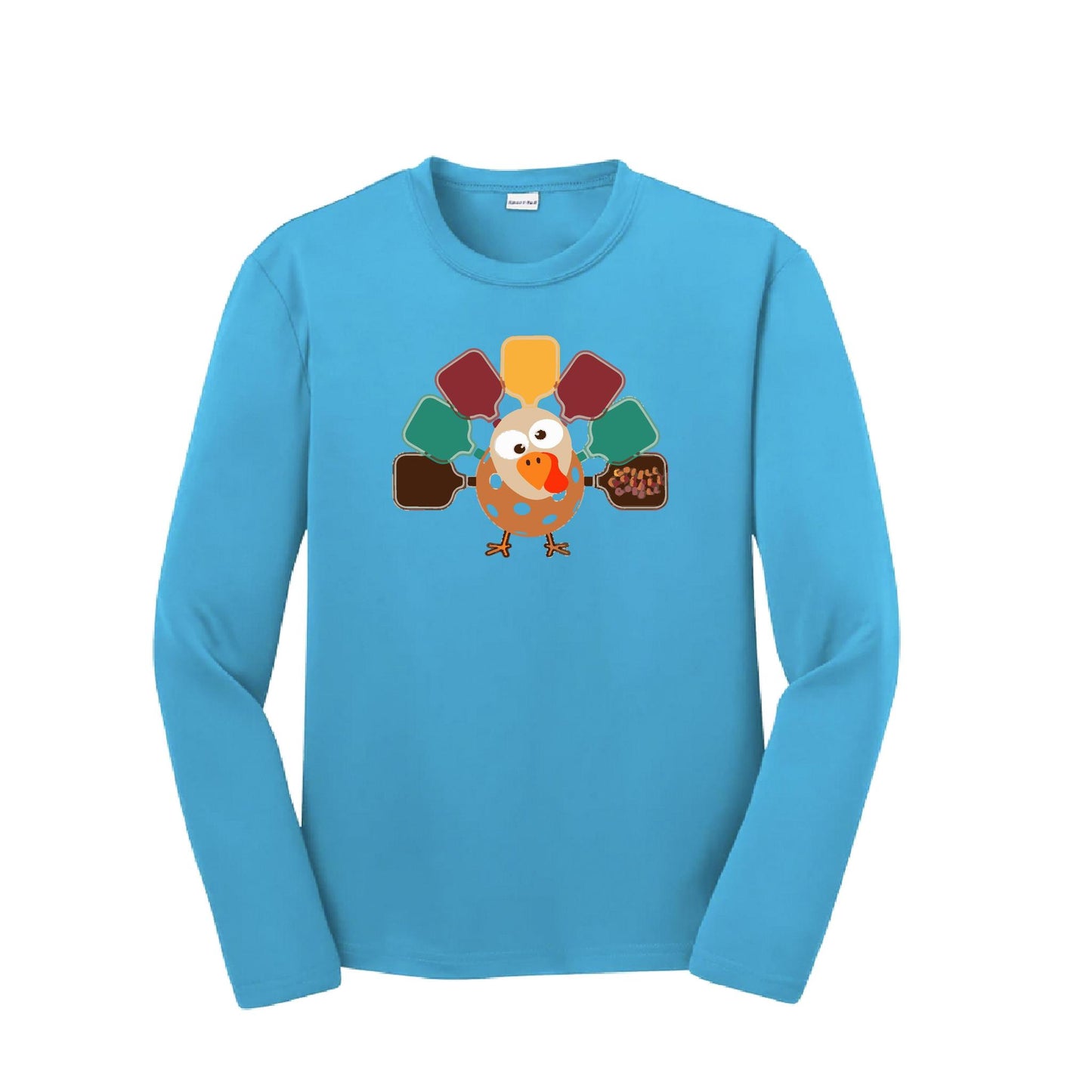 Turkey Pickleball | Youth Long Sleeve Pickleball Performance T-Shirts | 100% Polyester