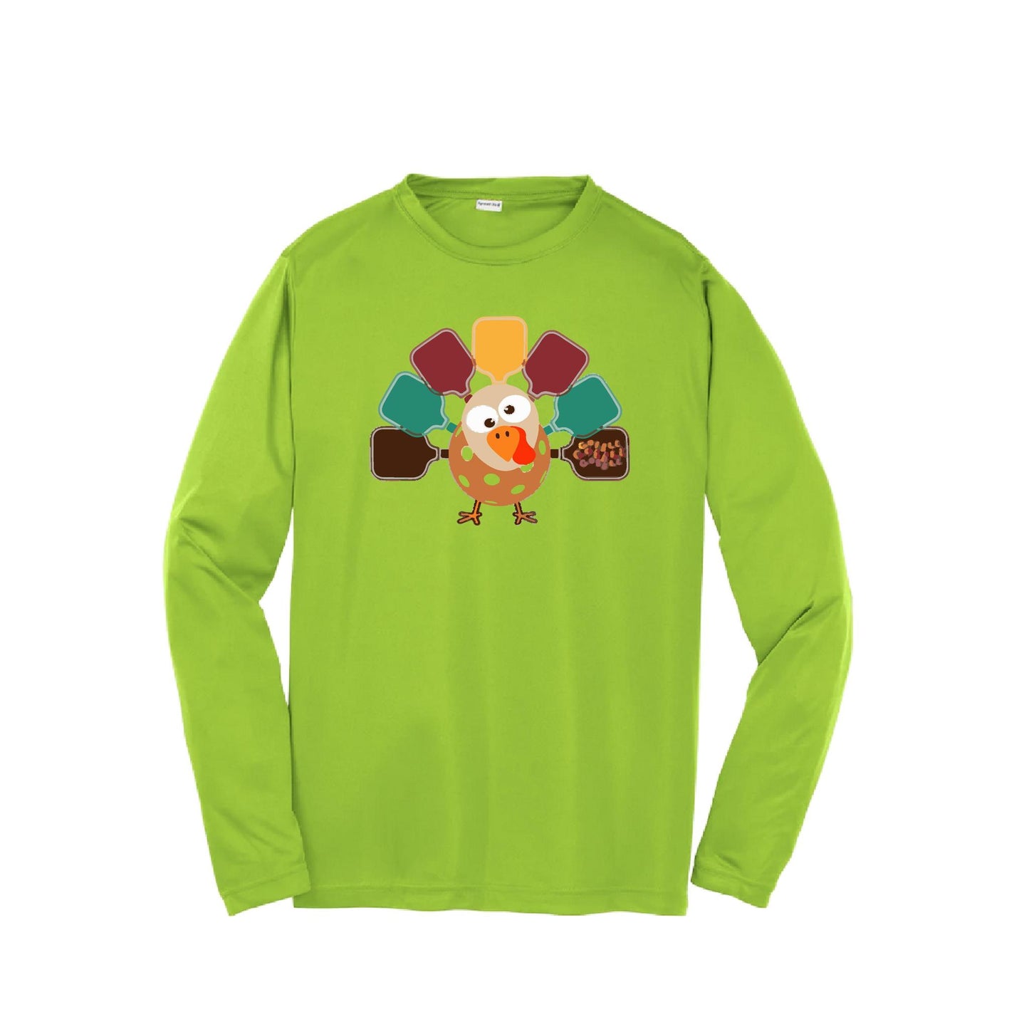 Turkey Pickleball | Youth Long Sleeve Pickleball Performance T-Shirts | 100% Polyester