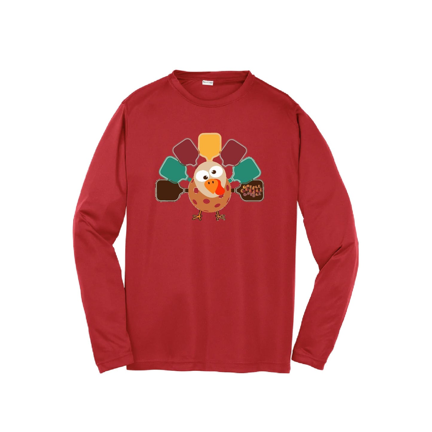 Turkey Pickleball | Youth Long Sleeve Pickleball Performance T-Shirts | 100% Polyester