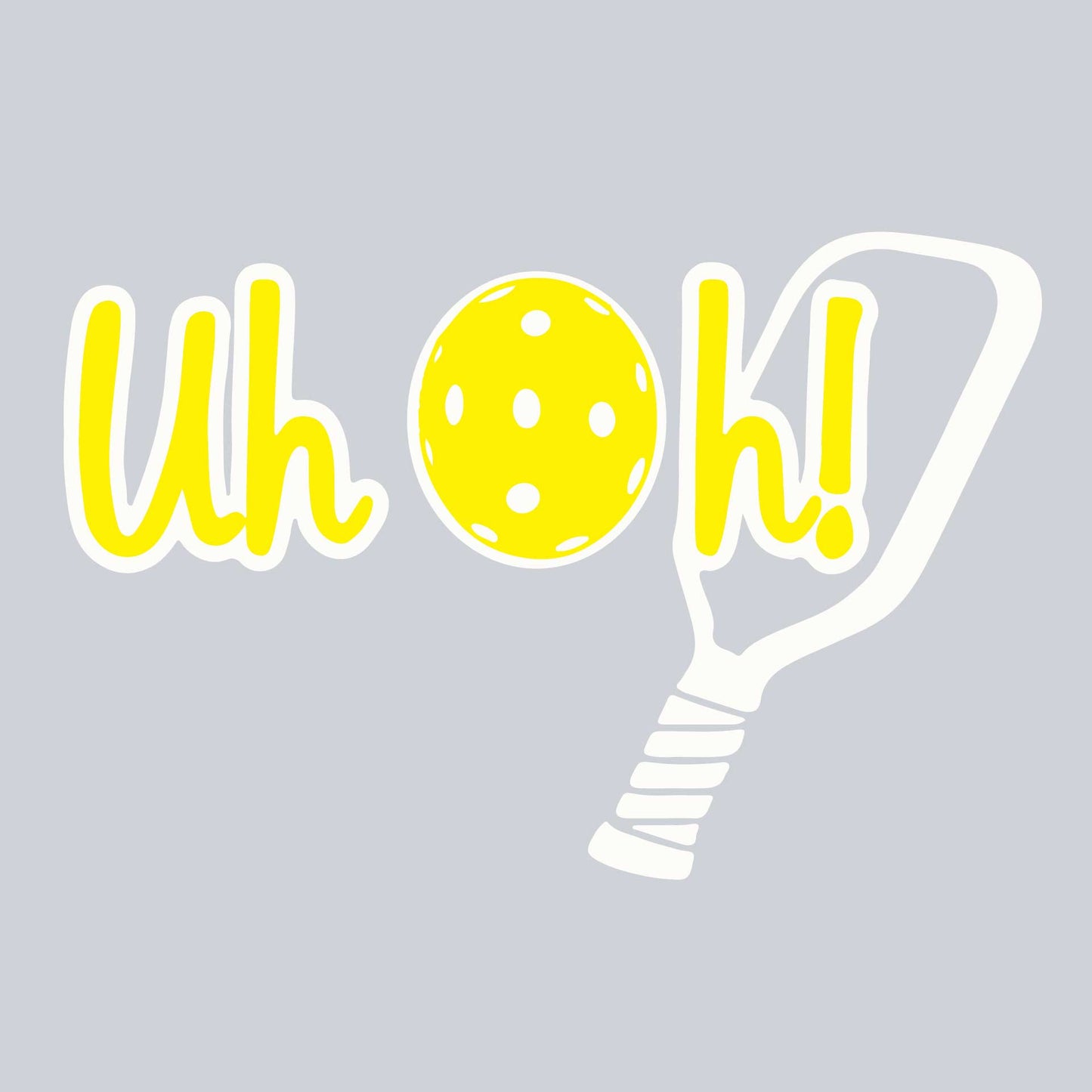 Uh Oh! | Women's Short Sleeve V-Neck Pickleball Performance T-Shirts | 100% Polyester