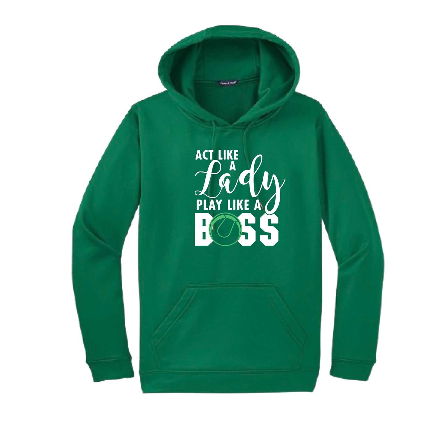 Act Like a Lady Play Like a Boss | Unisex Hoodie Athletic Tennis Sweatshirt | 50% Cotton/50% Polyester