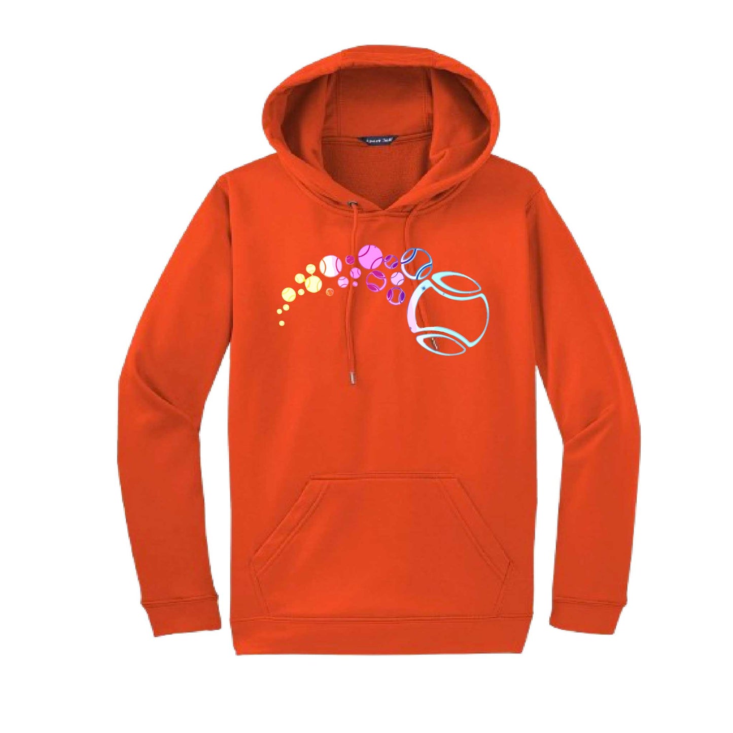 Tennis Focus | Unisex Hoodie Athletic Tennis Sweatshirt | 50% Cotton/50% Polyester