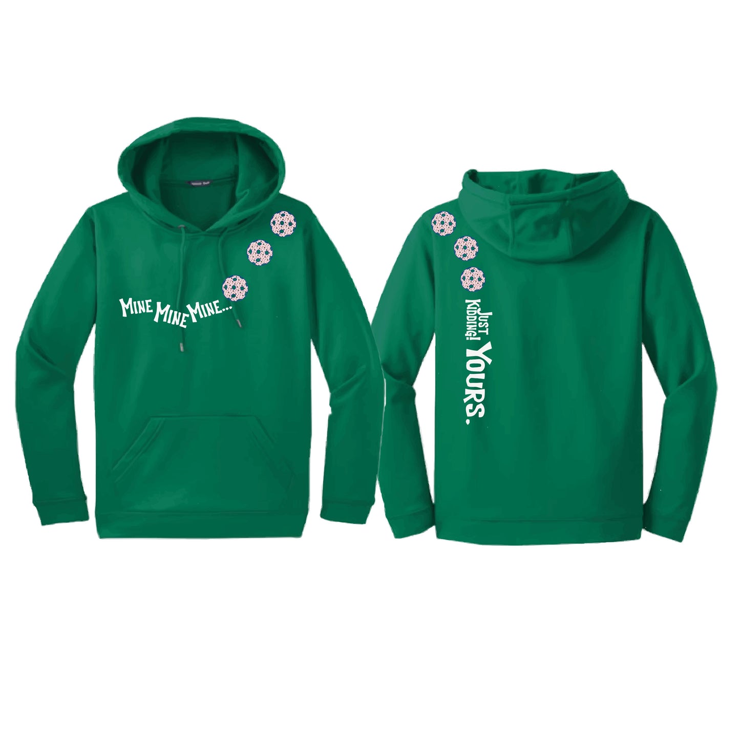 Mine JK Yours (Pickleballs With Stars) | Unisex Hoodie Athletic Sweatshirt | 50% Cotton/50% Polyester