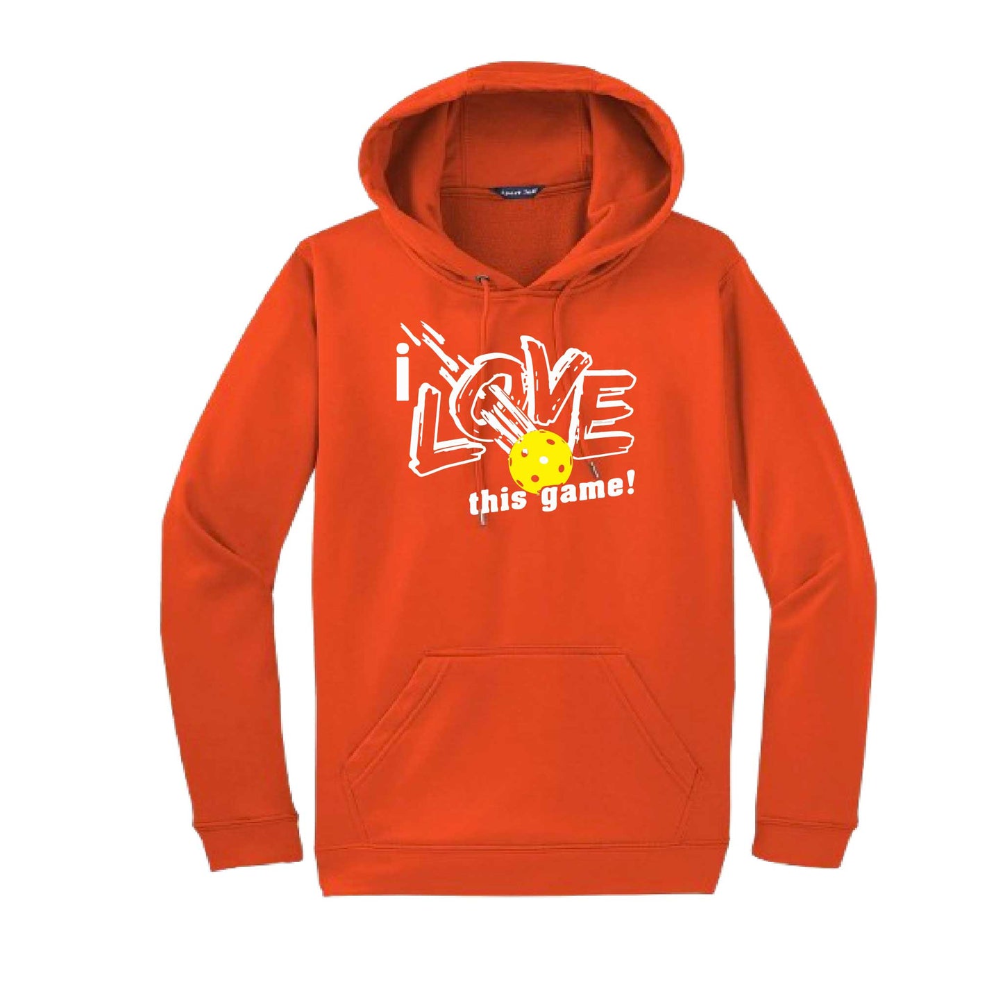 I Love This Game | Unisex Hoodie Athletic Pickelball Sweatshirt | 50% Cotton/50% Polyester