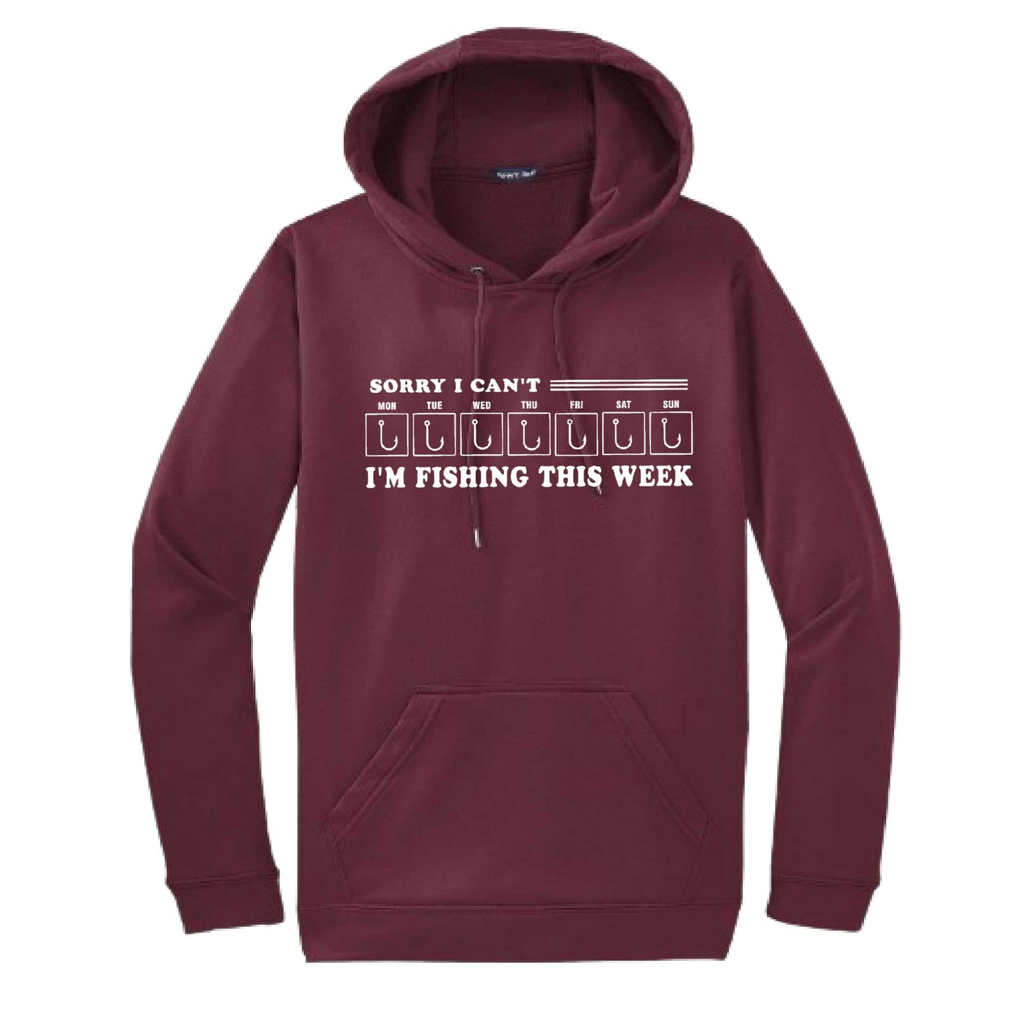 Sorry I Can't I'm Busy This Week Fishing | Unisex Hoodie Camping Sweatshirt | 50% Cotton/50% Polyester
