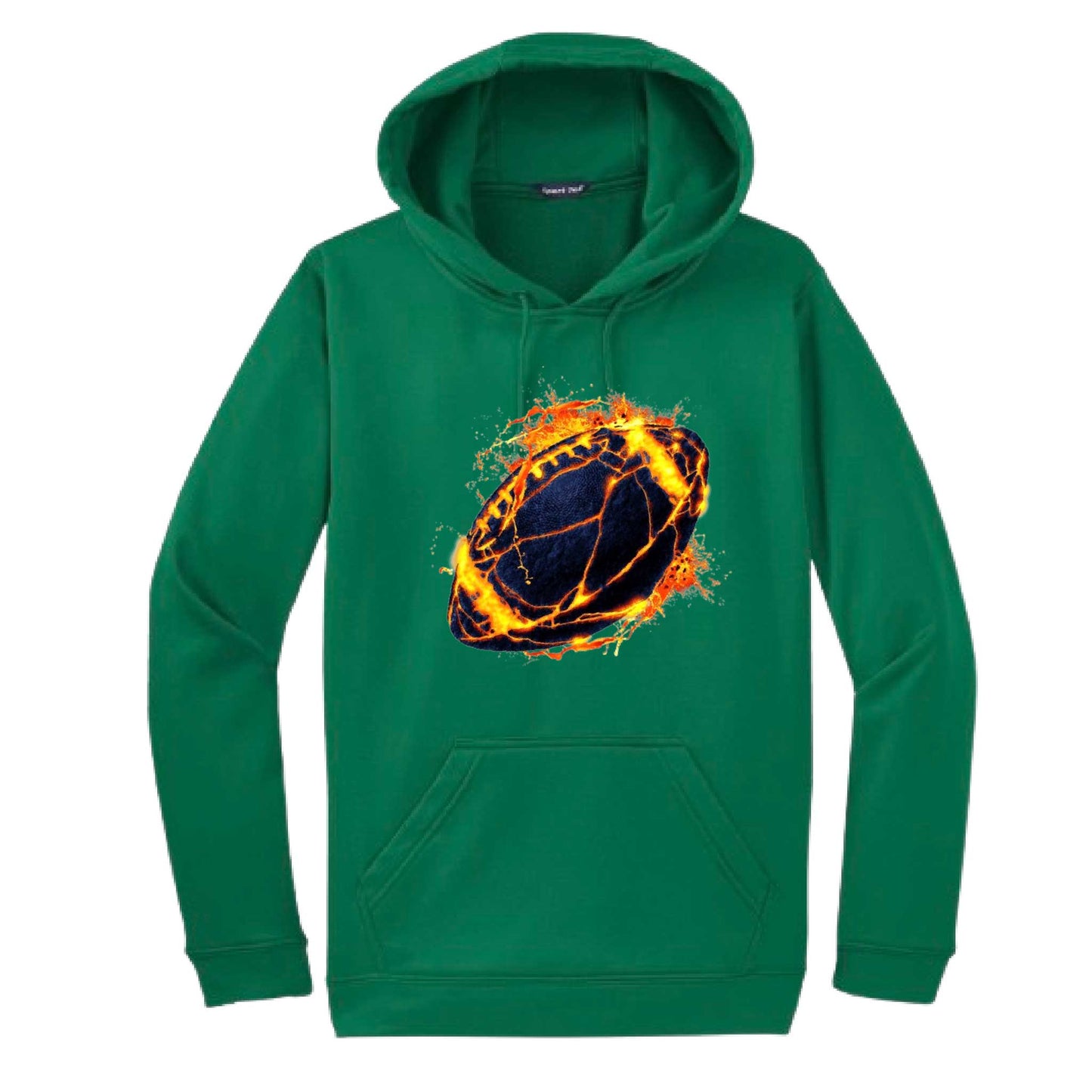 Fire Football | Unisex Hoodie Football Sweatshirt | 50% Cotton/50% Polyester