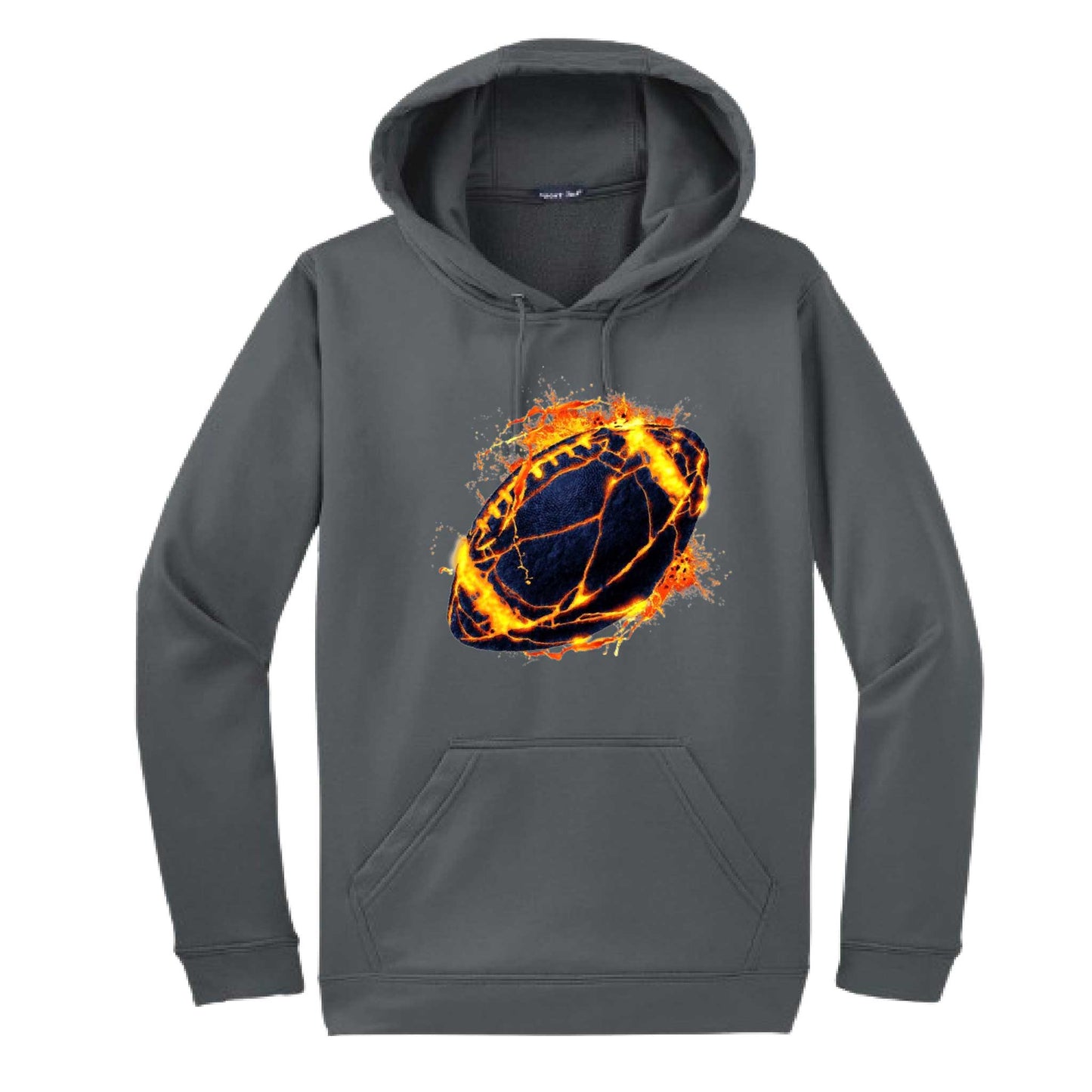 Fire Football | Unisex Hoodie Football Sweatshirt | 50% Cotton/50% Polyester