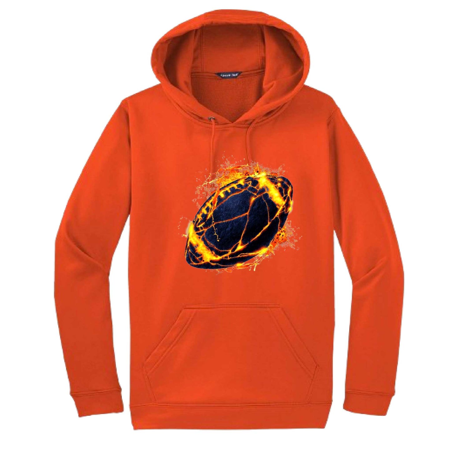 Fire Football | Unisex Hoodie Football Sweatshirt | 50% Cotton/50% Polyester