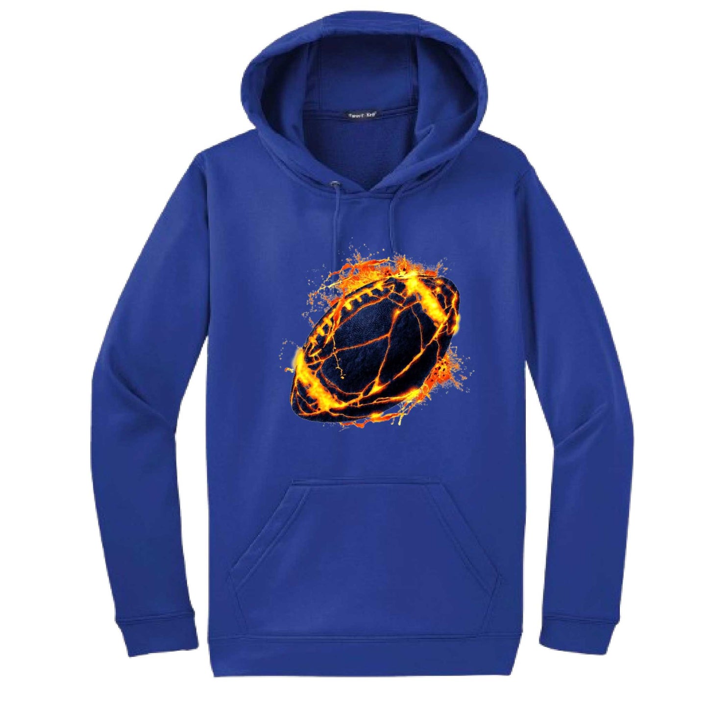 Fire Football | Unisex Hoodie Football Sweatshirt | 50% Cotton/50% Polyester